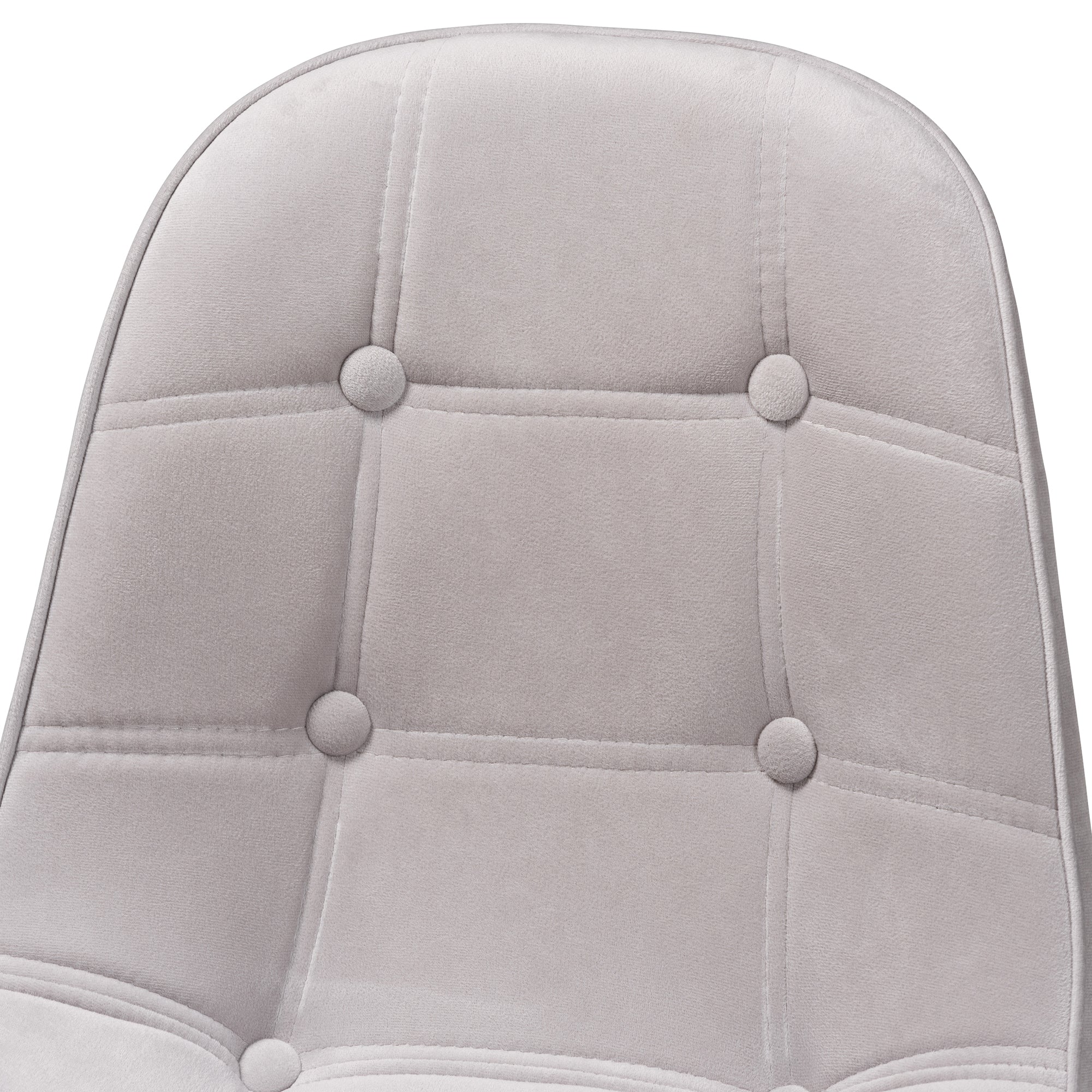 Baxton Studio Kabira Contemporary Glam and Luxe Grey Velvet Fabric and Gold Metal Swivel Office chair - Image 10