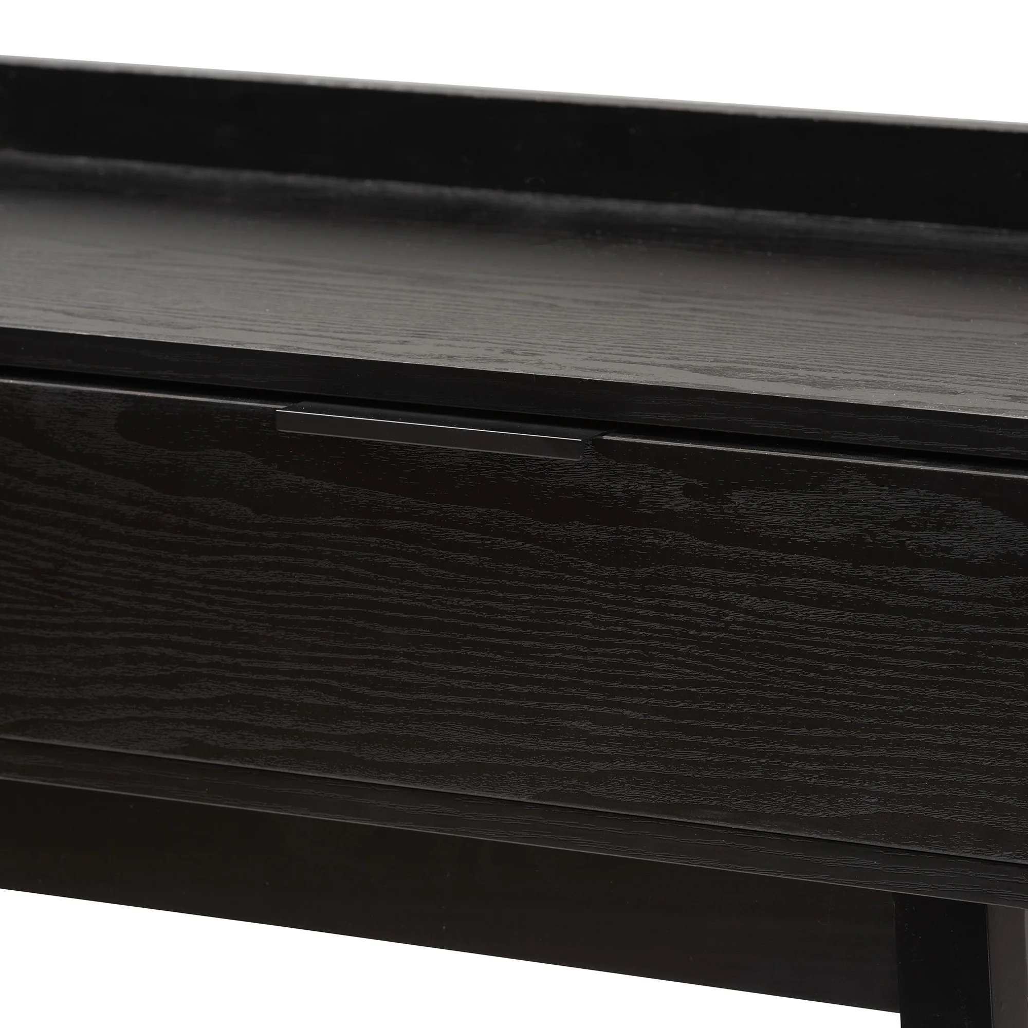 Baxton Studio Kalani Mid-Century Modern Two-Tone Espresso Brown and Natural Brown Finished Wood 2-Drawer Console Table - Image 7