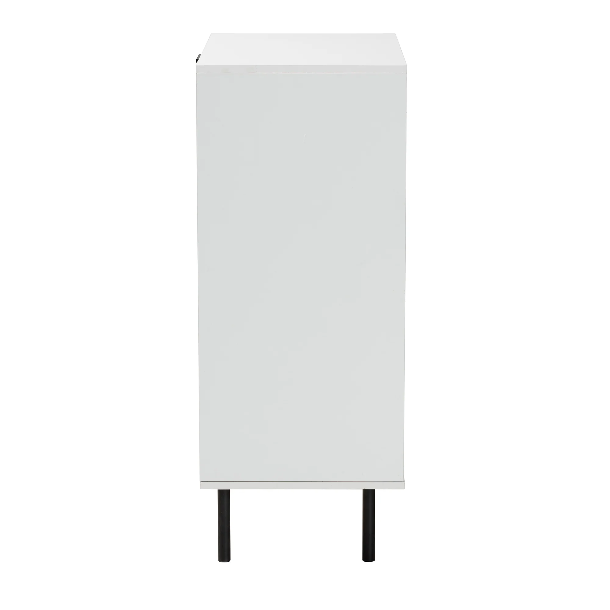 Baxton Studio Karima Mid-Century Modern Two-Tone White and Natural Brown Finished Wood and Black Metal 5-Drawer Storage Cabinet - Image 5