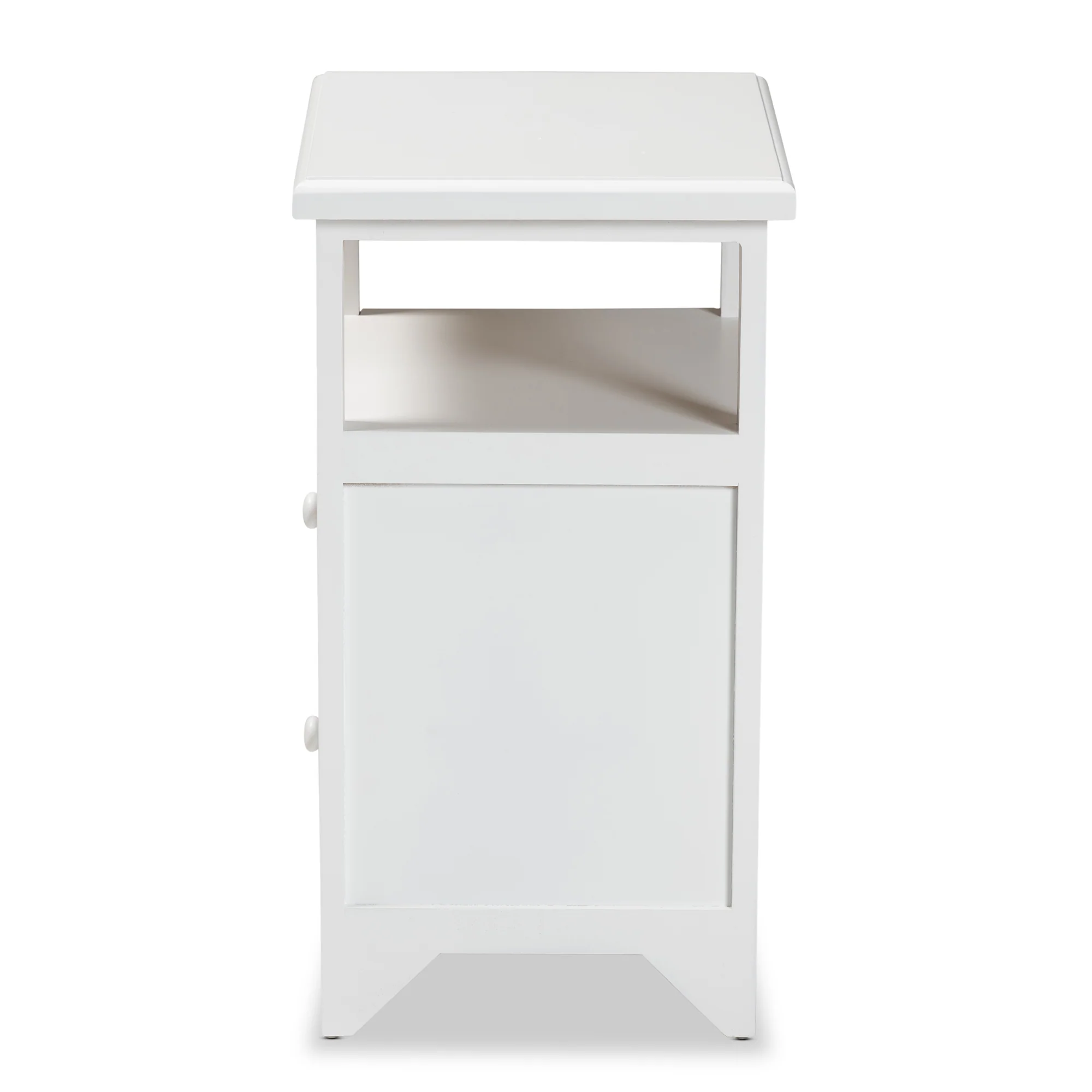 Baxton Studio Karsen Modern and Contemporary White Finished Wood 2-Drawer End Table - Image 7