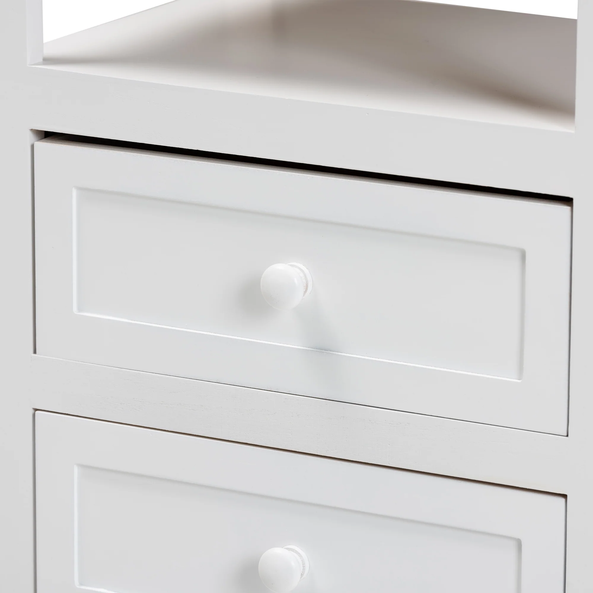 Baxton Studio Karsen Modern and Contemporary White Finished Wood 2-Drawer End Table - Image 8
