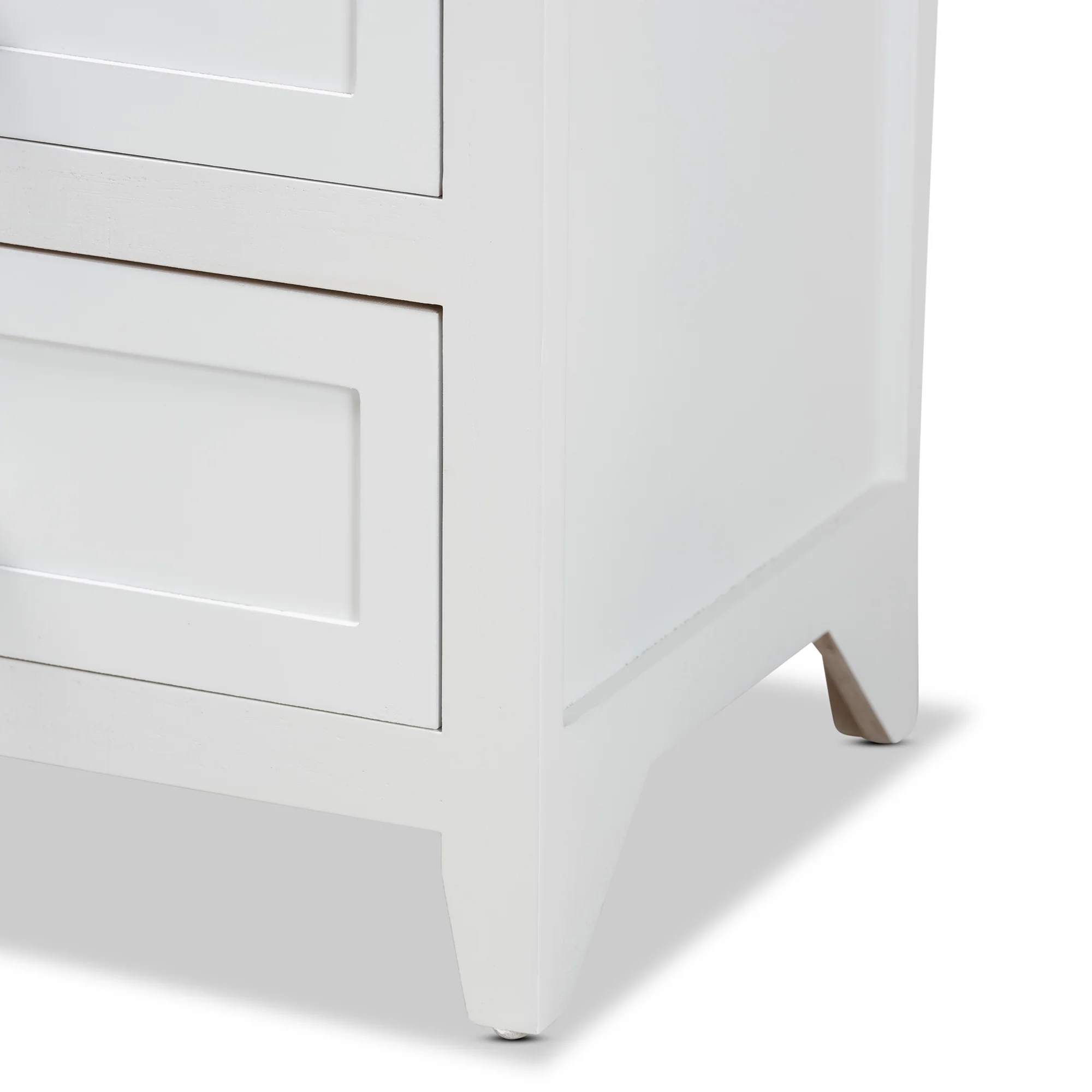 Baxton Studio Karsen Modern and Contemporary White Finished Wood 2-Drawer End Table - Image 9