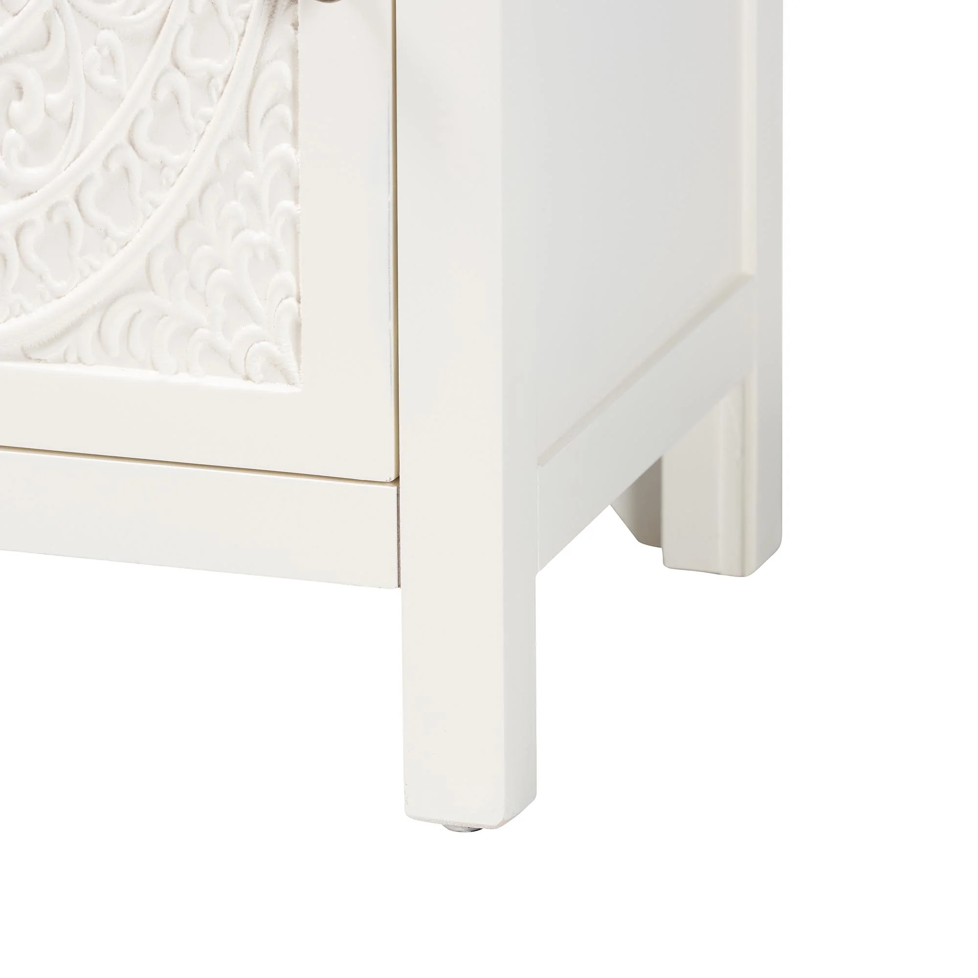 Baxton Studio Lambert Classic and Traditional White Finished Wood 1-Drawer End Table - Image 11