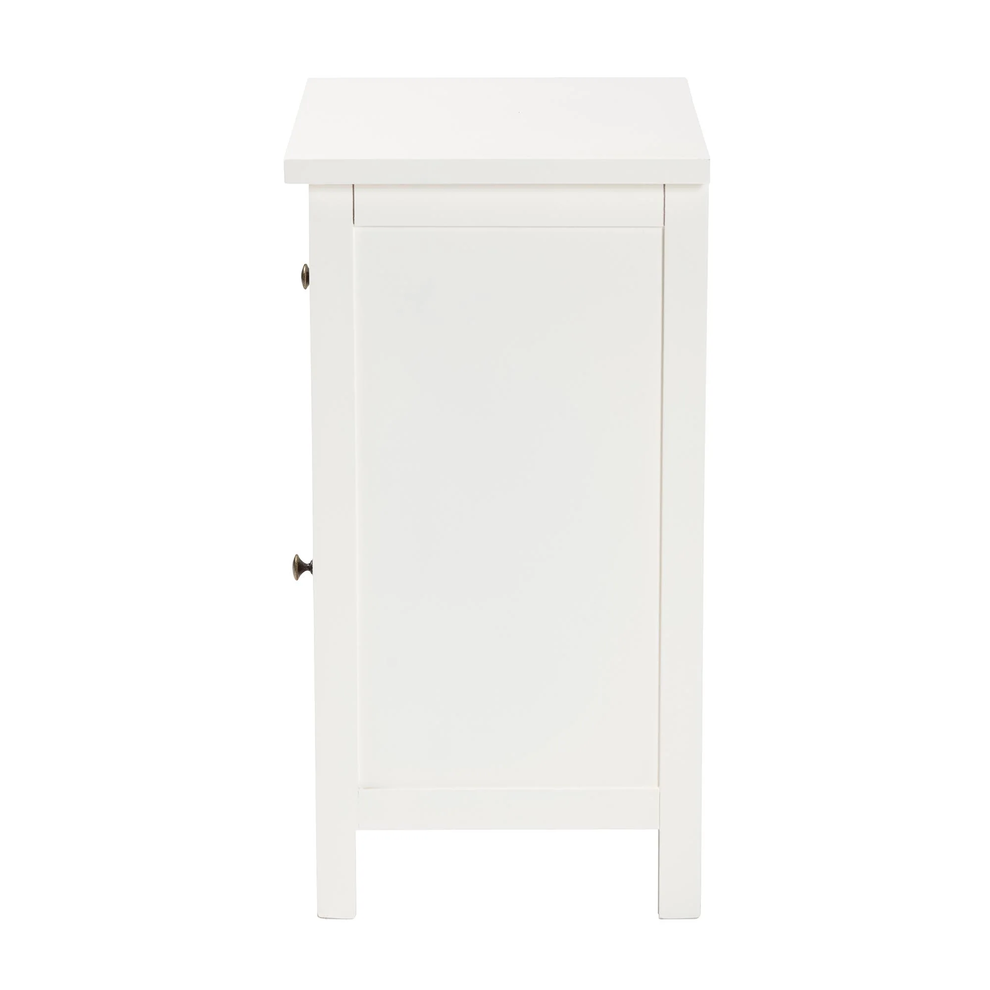 Baxton Studio Lambert Classic and Traditional White Finished Wood 1-Drawer End Table - Image 8
