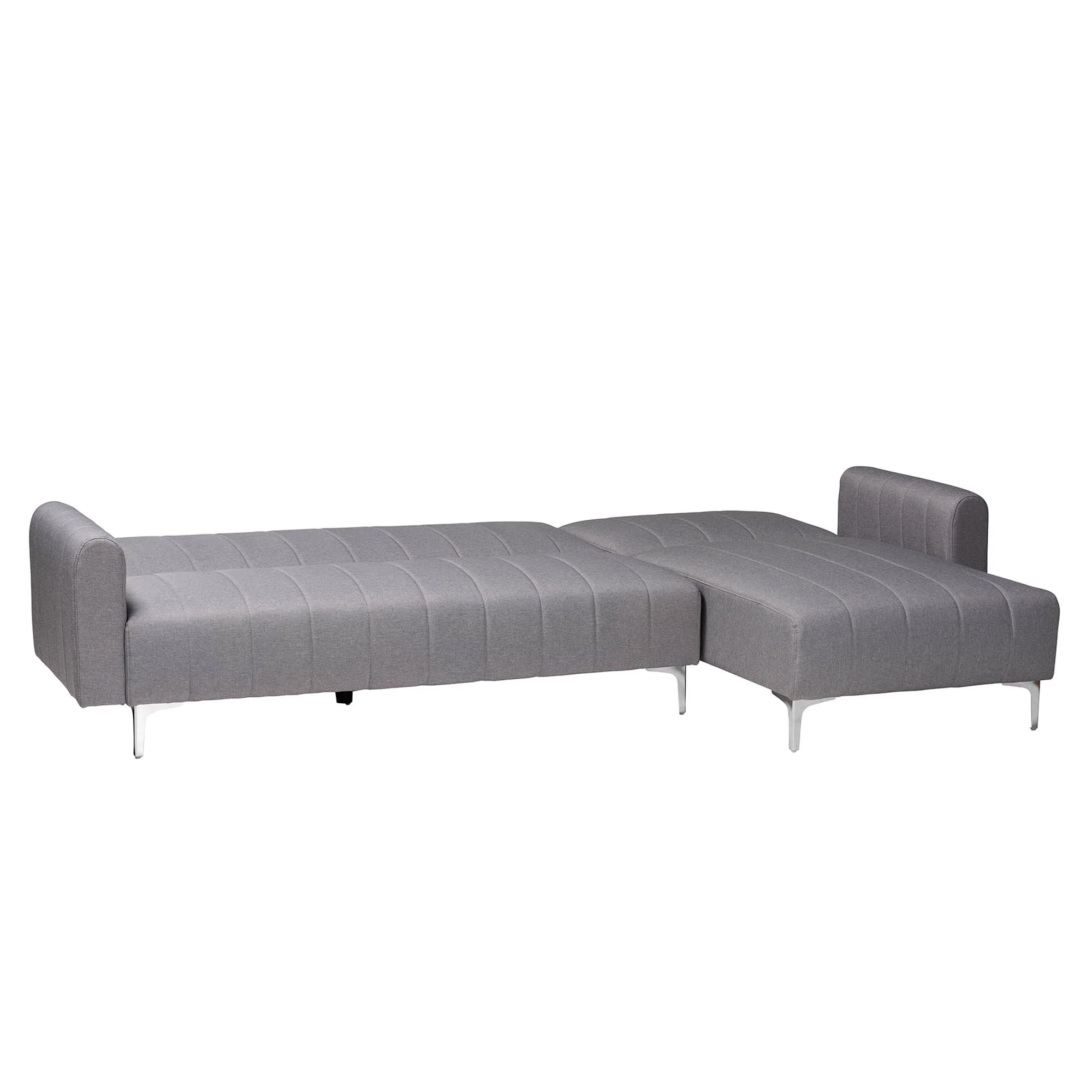Baxton Studio Lanoma Contemporary Slate Grey Fabric Upholstered Convertible Sleeper Sofa - Image 3