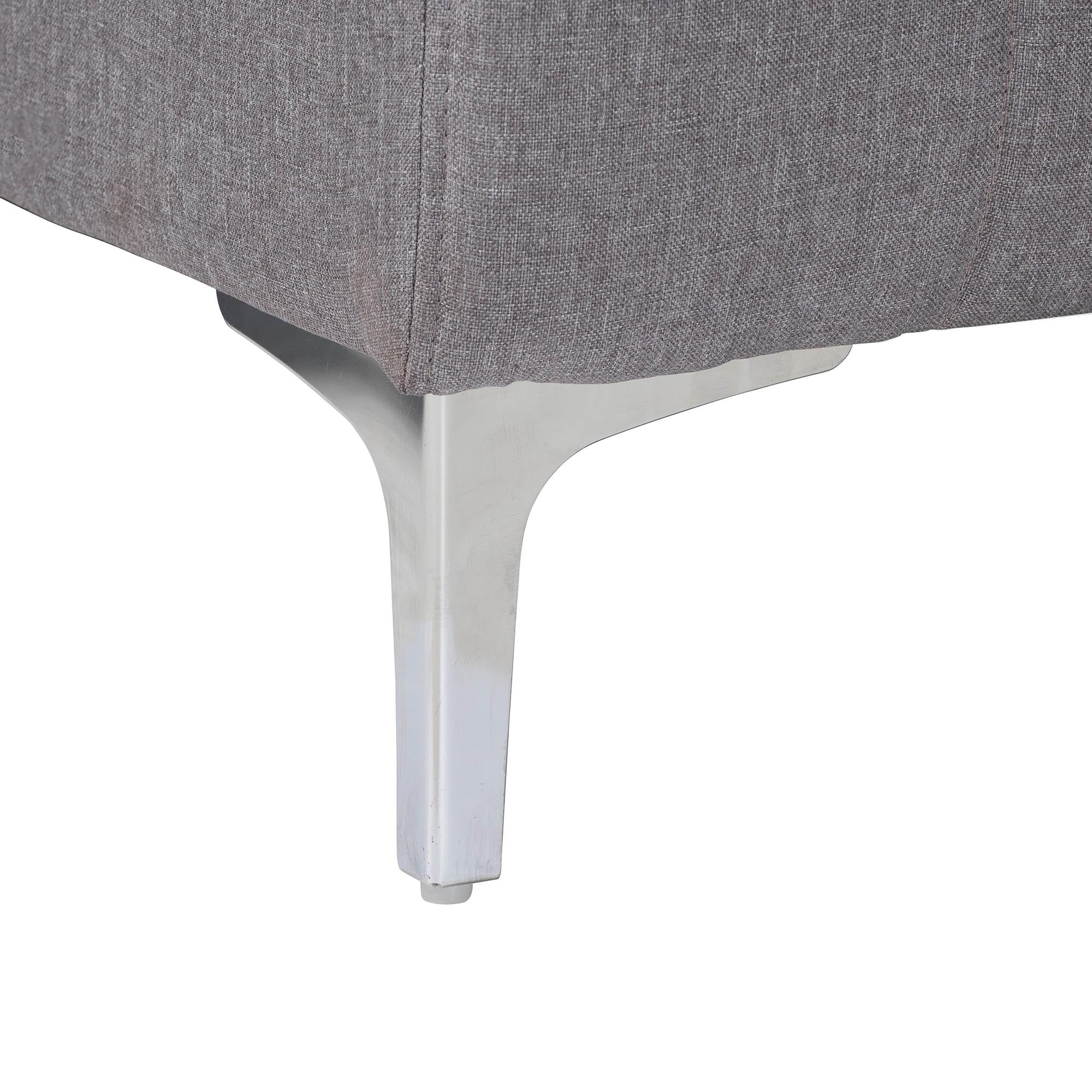 Baxton Studio Lanoma Contemporary Slate Grey Fabric Upholstered Convertible Sleeper Sofa - Image 5