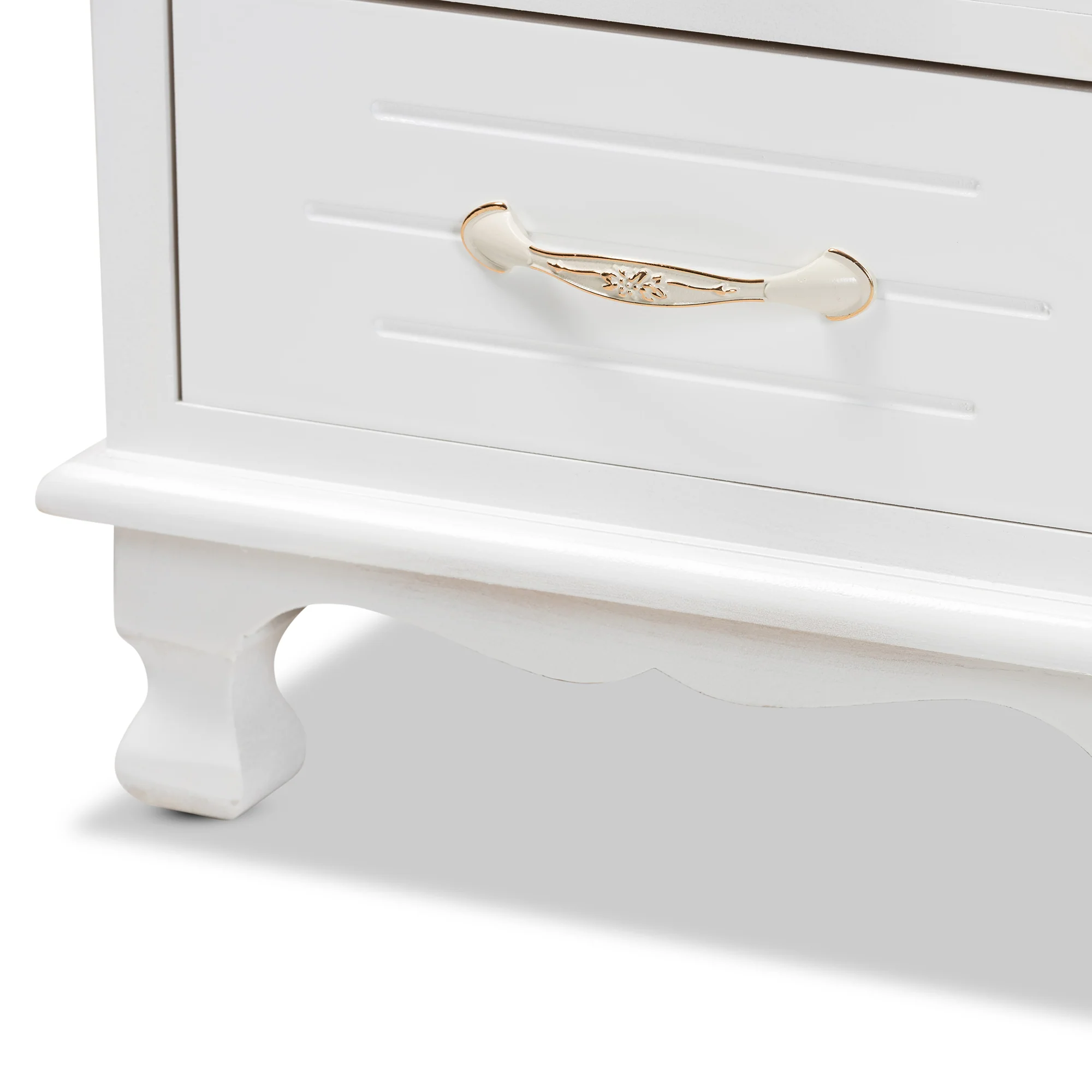 Baxton Studio Layton Classic and Traditional White Finished Wood 3-Drawer End Table - Image 9