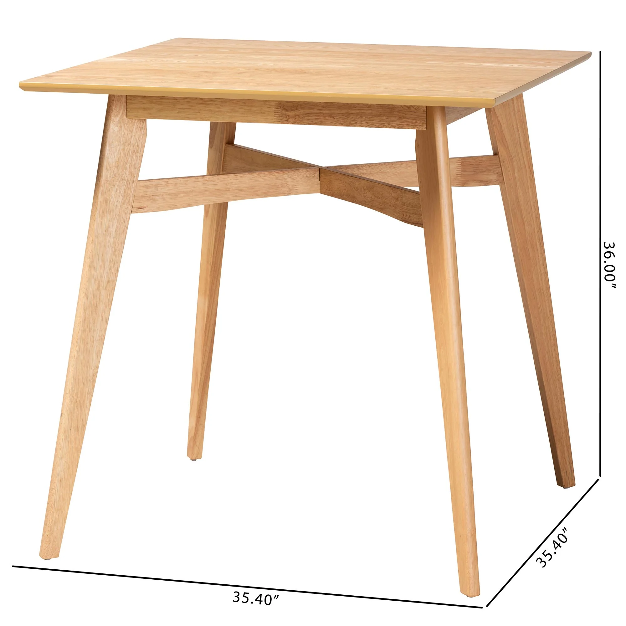 Baxton Studio Leena Mid-Century Modern Black Finished Wood Counter Height Pub Table - Image 16