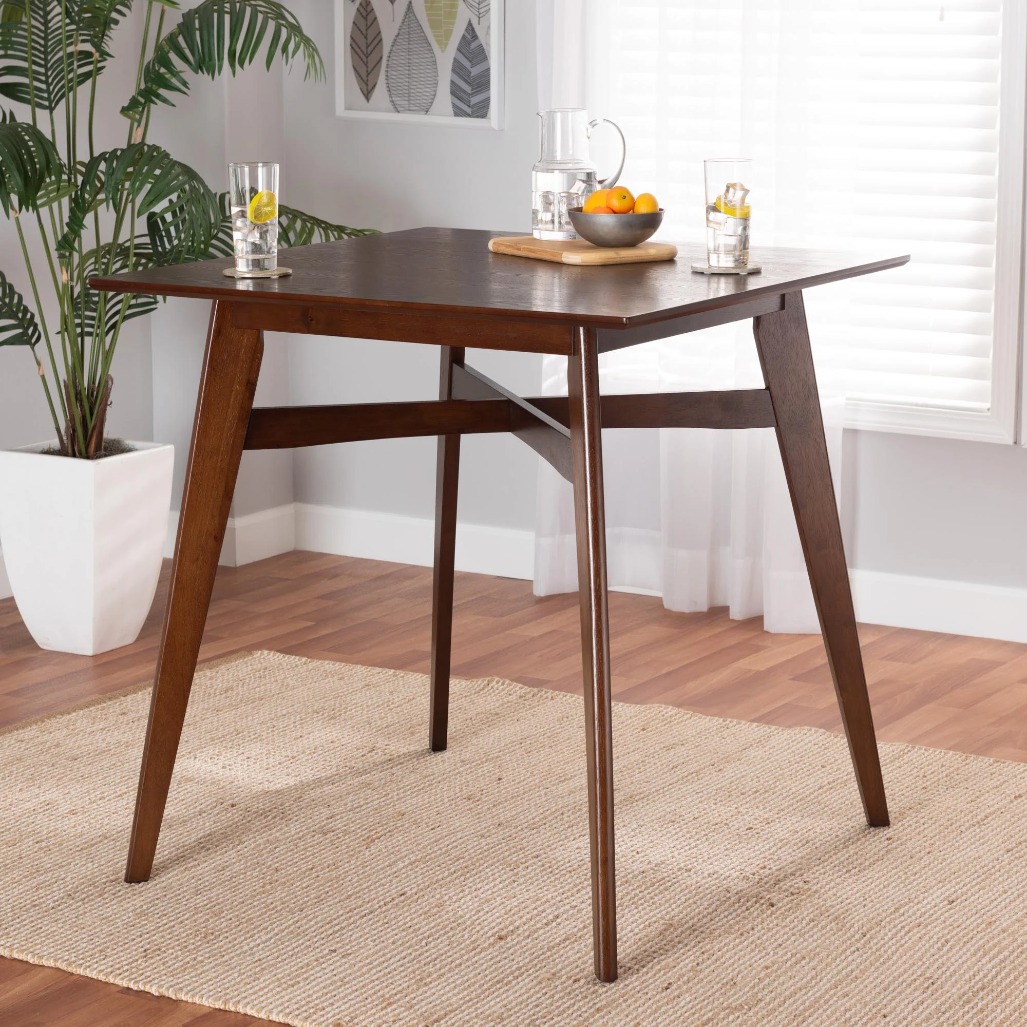 Baxton Studio Leena Mid-Century Modern Black Finished Wood Counter Height Pub Table - Image 17