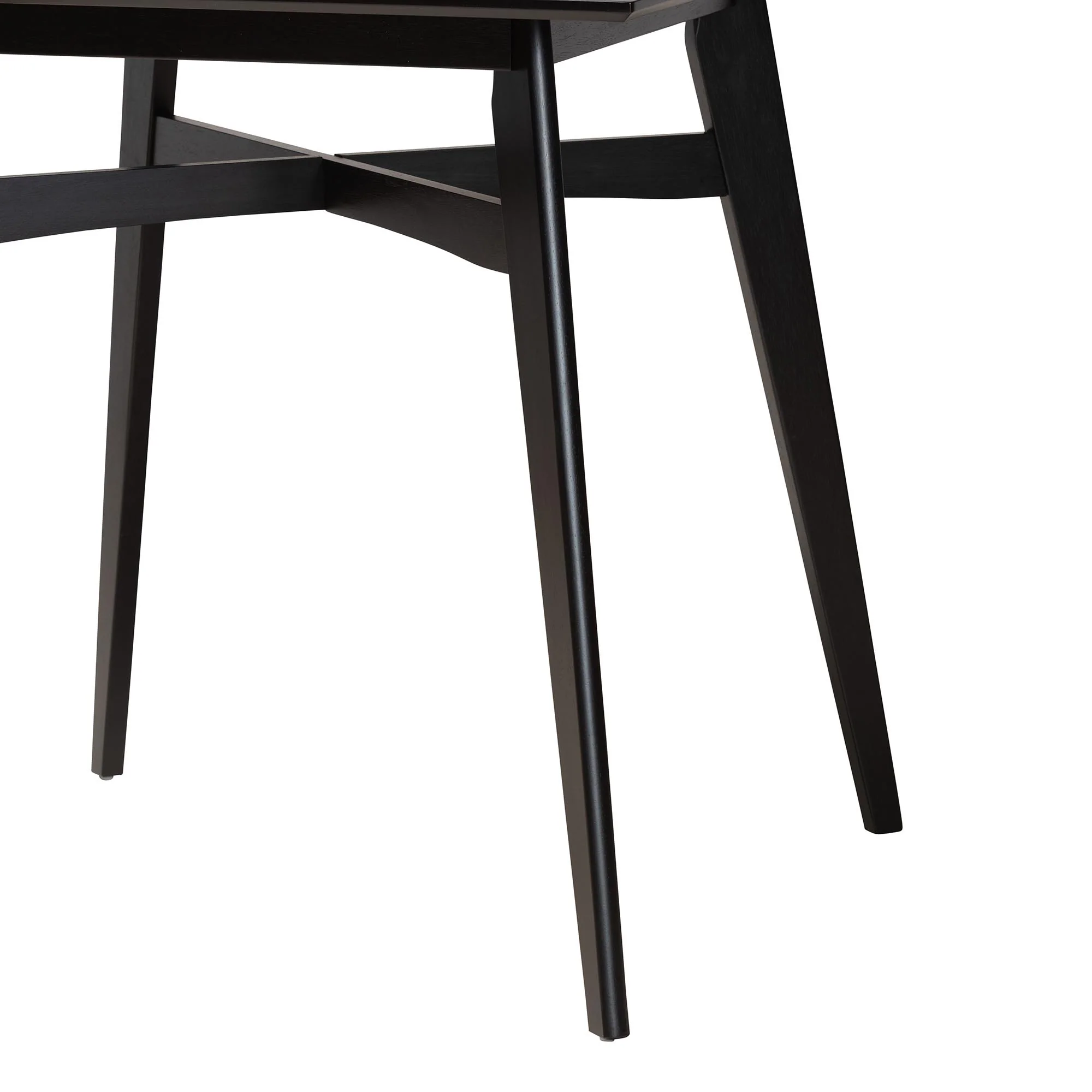 Baxton Studio Leena Mid-Century Modern Black Finished Wood Counter Height Pub Table - Image 4