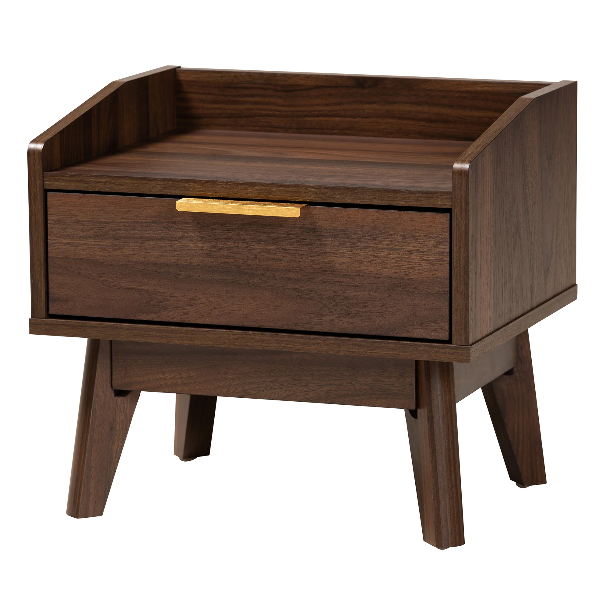 Baxton Studio Lena Mid-Century Modern Walnut Brown Finished Wood 3-Piece Storage Set - Image 3