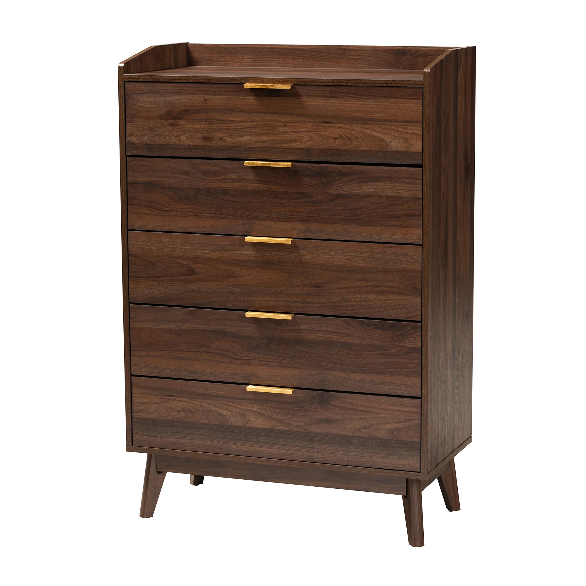 Baxton Studio Lena Mid-Century Modern Walnut Brown Finished Wood 3-Piece Storage Set - Image 4