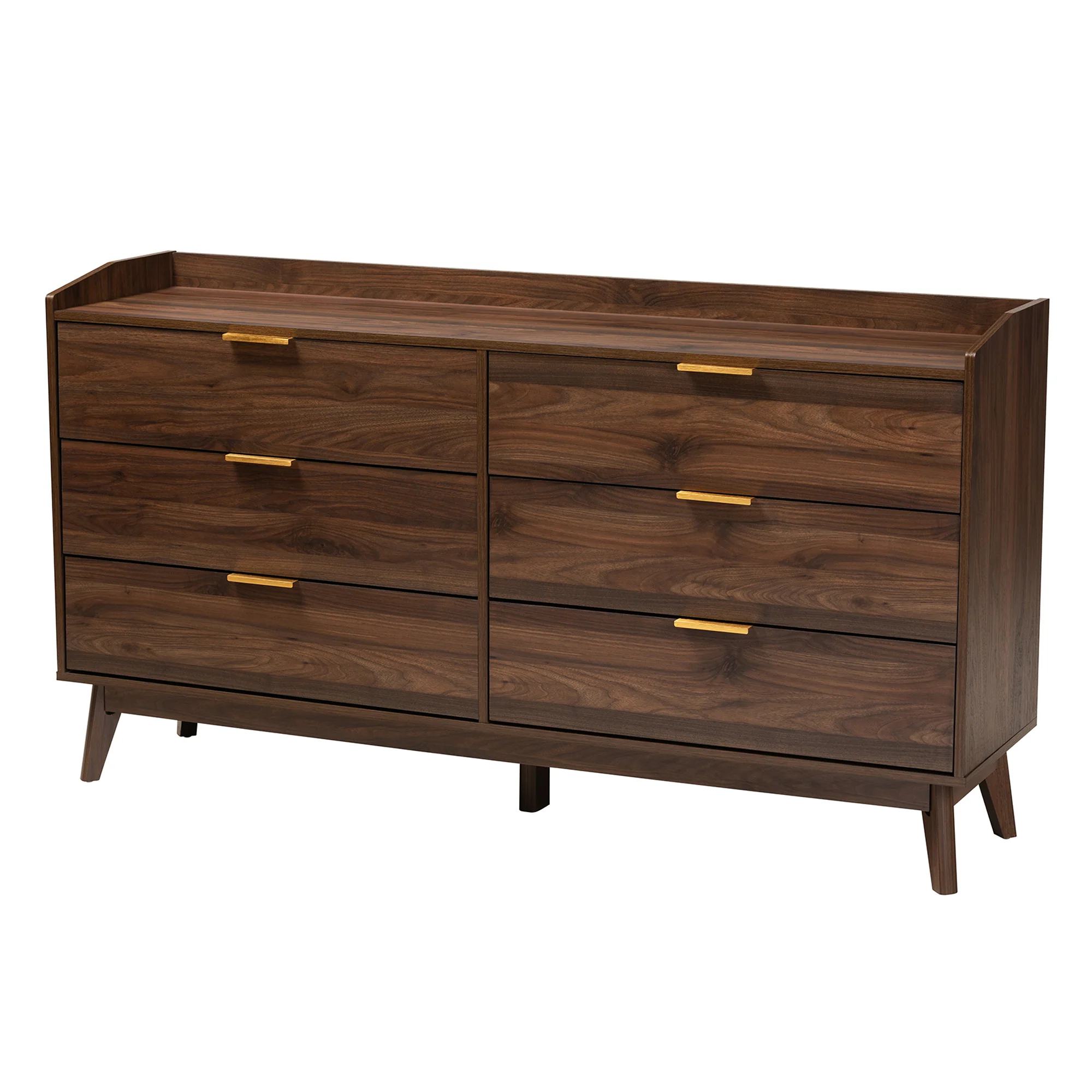 Baxton Studio Lena Mid-Century Modern Walnut Brown Finished Wood 3-Piece Storage Set - Image 5