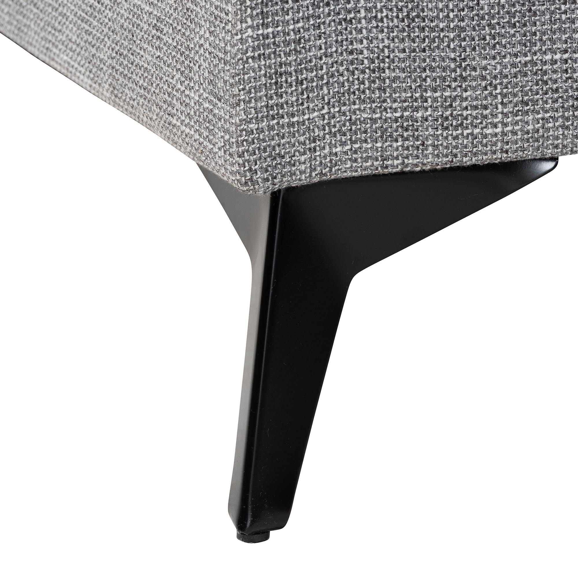 Baxton Studio Leni Modern Grey Twill Fabric Right Facing Sectional Sofa - Image 5