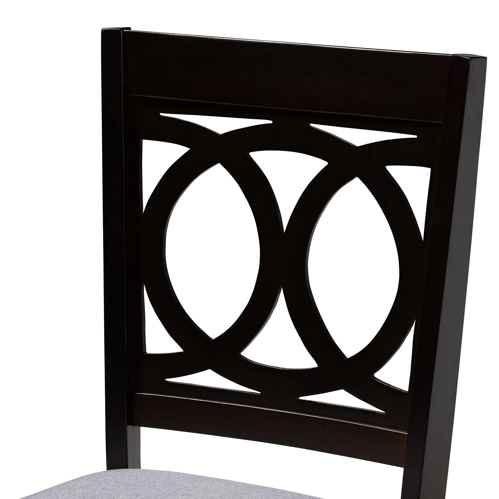 Baxton Studio Lenoir Modern and Contemporary Sand Fabric Upholstered Espresso Brown Finished Wood Dining Chair Set of 4 - Image 11