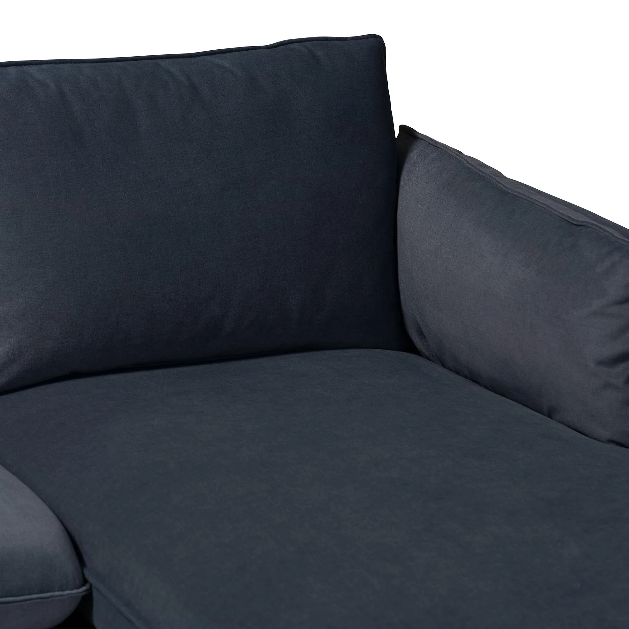 Baxton Studio Linanas Modern Dark Grey Fabric Right Facing Sectional Sofa - Image 4