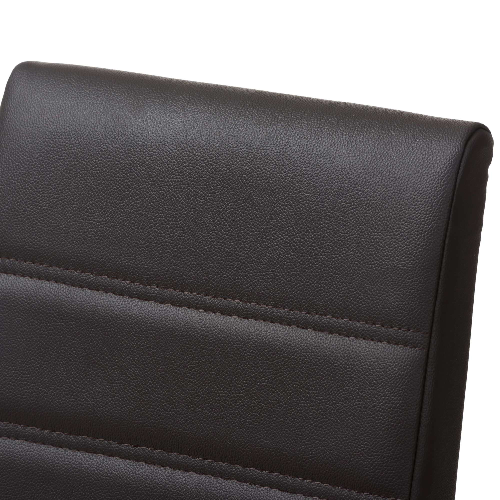 Baxton Studio Lorelle Modern and Contemporary Brown Faux Leather Upholstered Dining Chair (Set of 2) - Image 5
