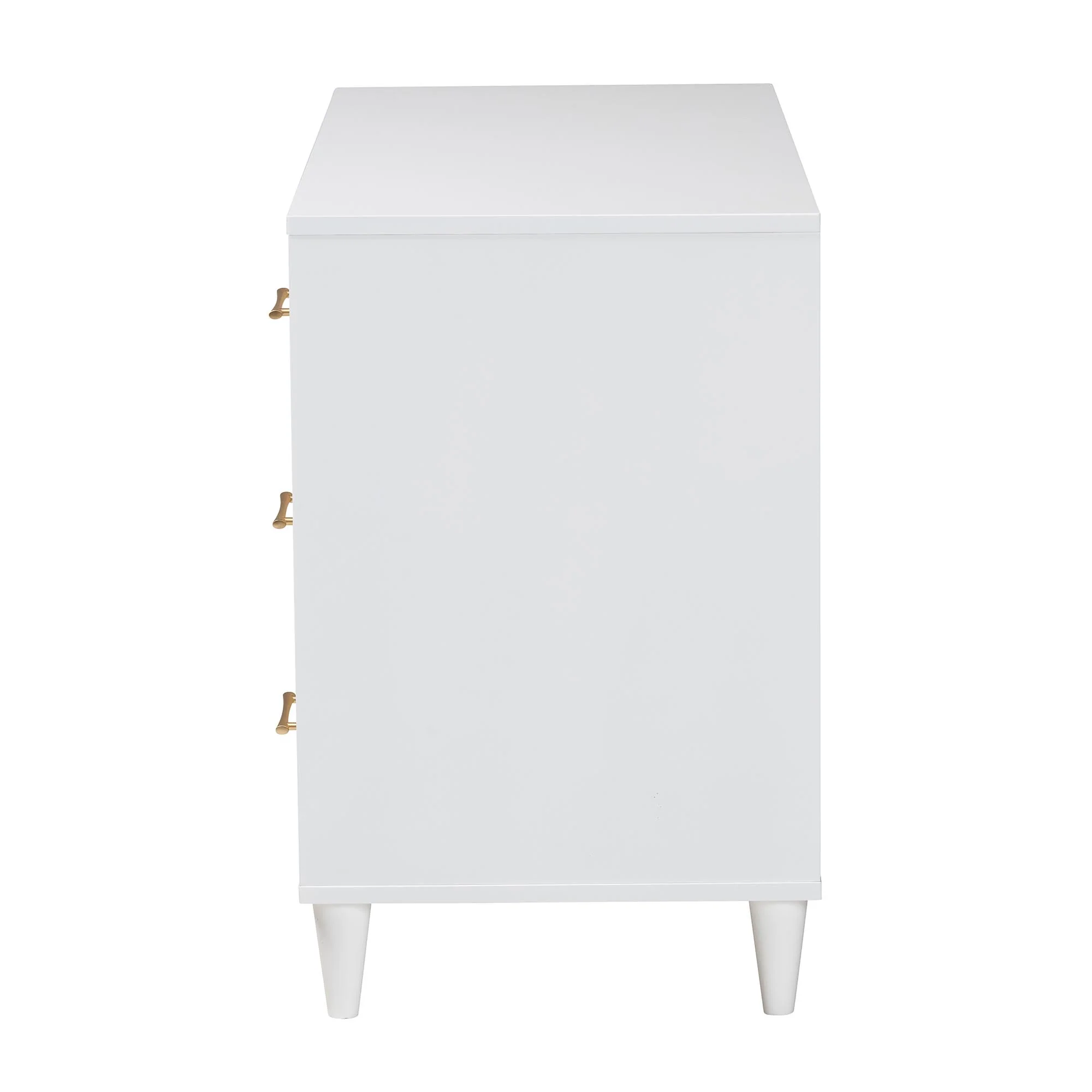 Baxton Studio Louetta Coastal White Carved Contrasting 6-Drawer Dresser - Image 7