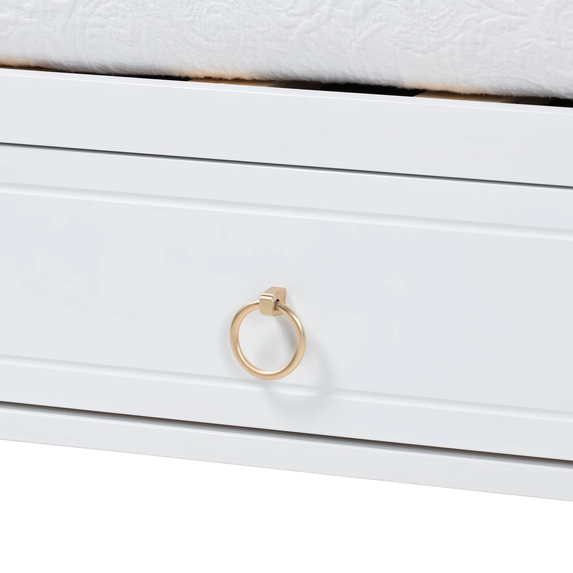 Baxton Studio Lowri Classic and Traditional White Finished Wood Twin Size 3-Drawer Daybed - Image 7