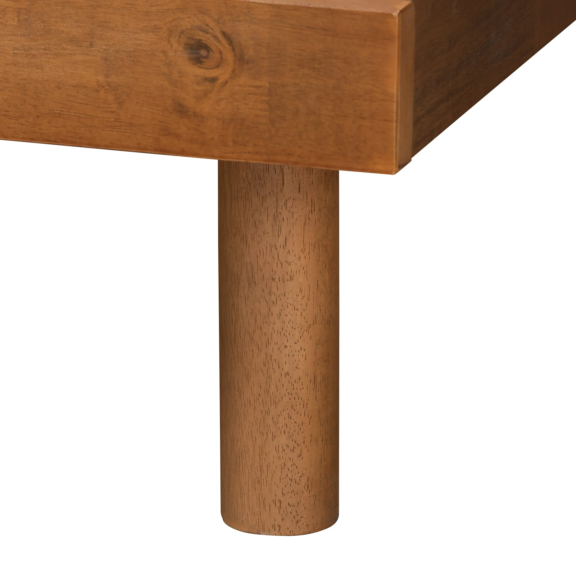 Baxton Studio Lucine Mid-Century Modern Ash Walnut Finished Wood King Size Platform Bed - Image 6