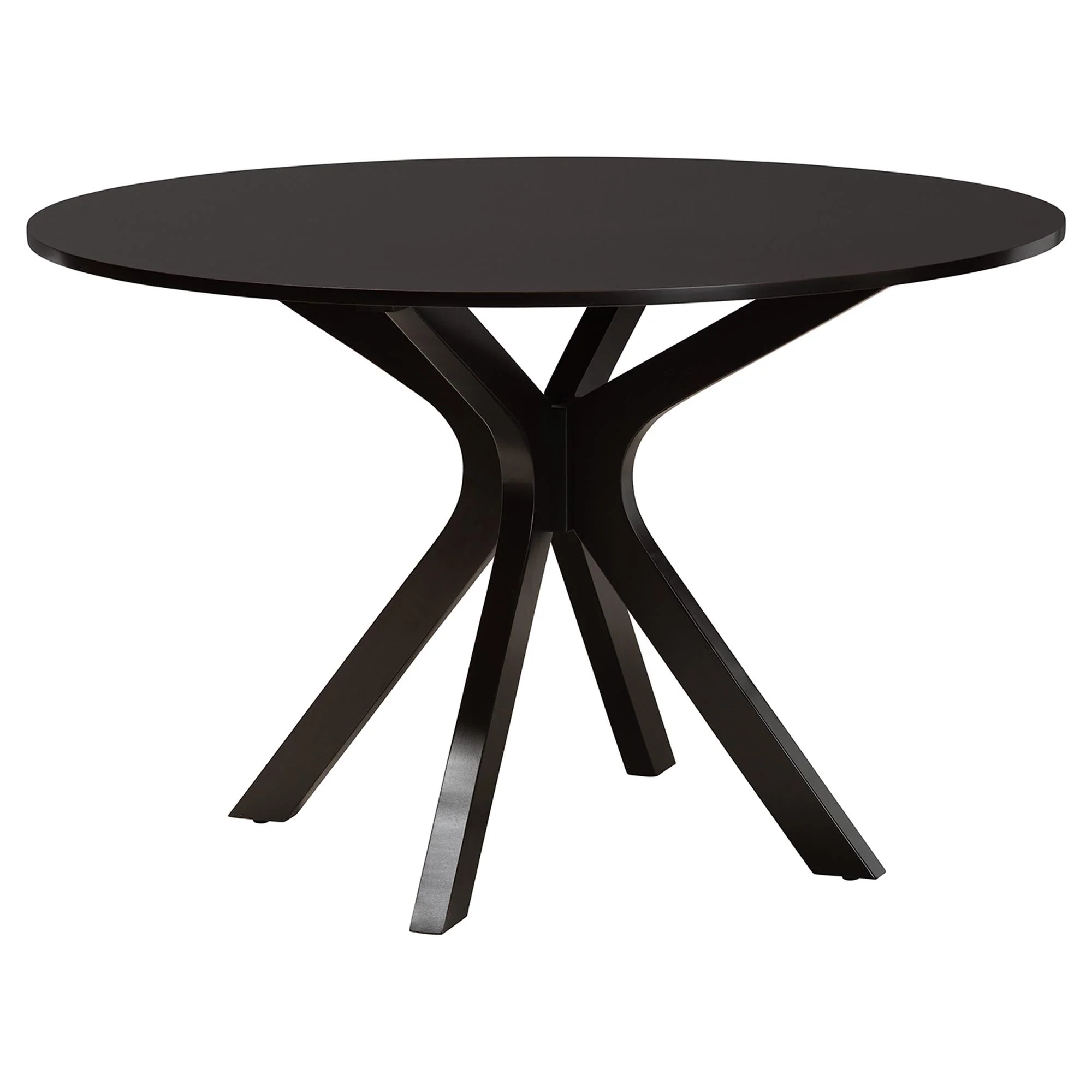 Baxton Studio Luise Modern Grey Fabric and Dark Brown Finished Wood 7-Piece Dining Set - Image 4