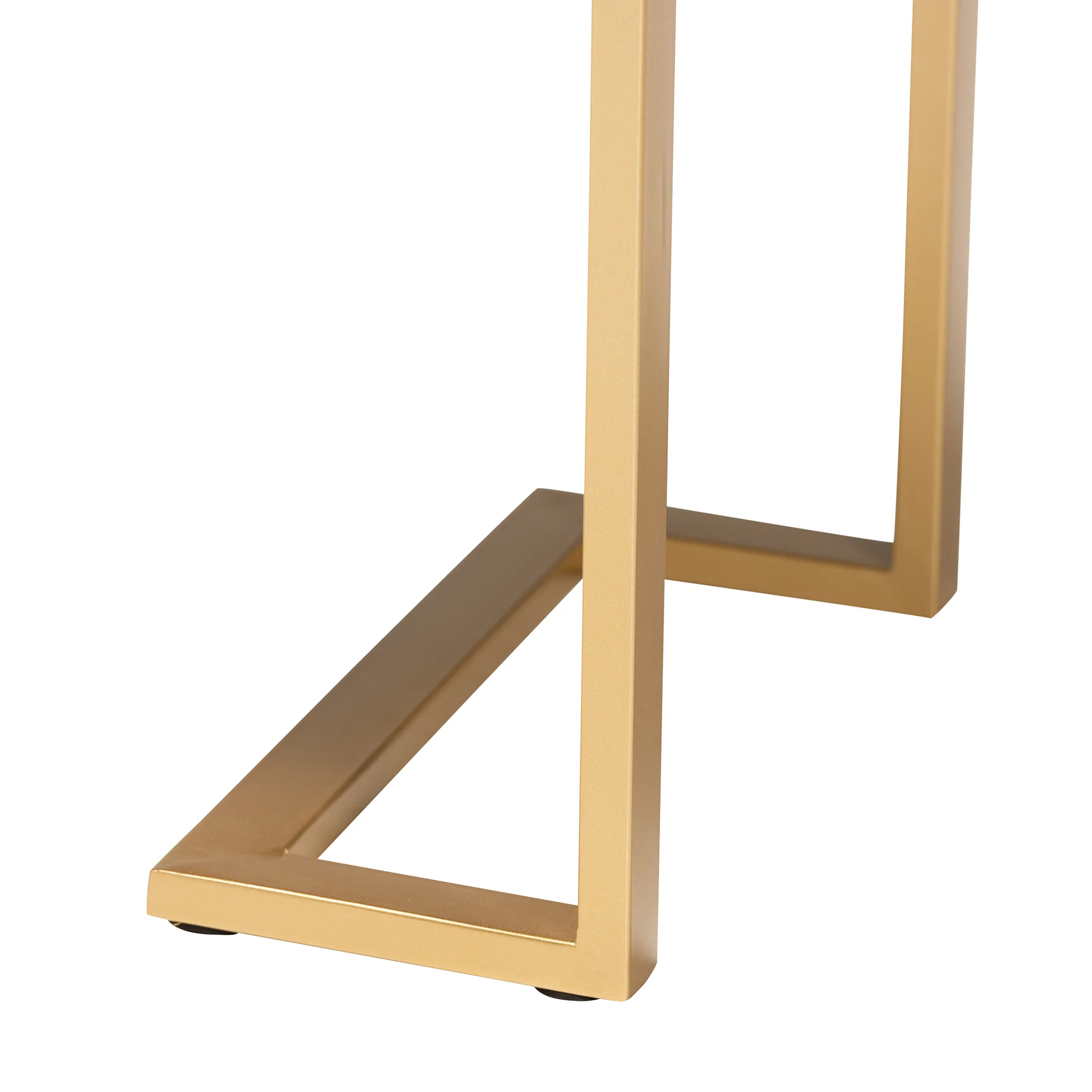 Baxton Studio Luna Contemporary Glam and Luxe Black Finished Wood and Gold Metal End Table - Image 7