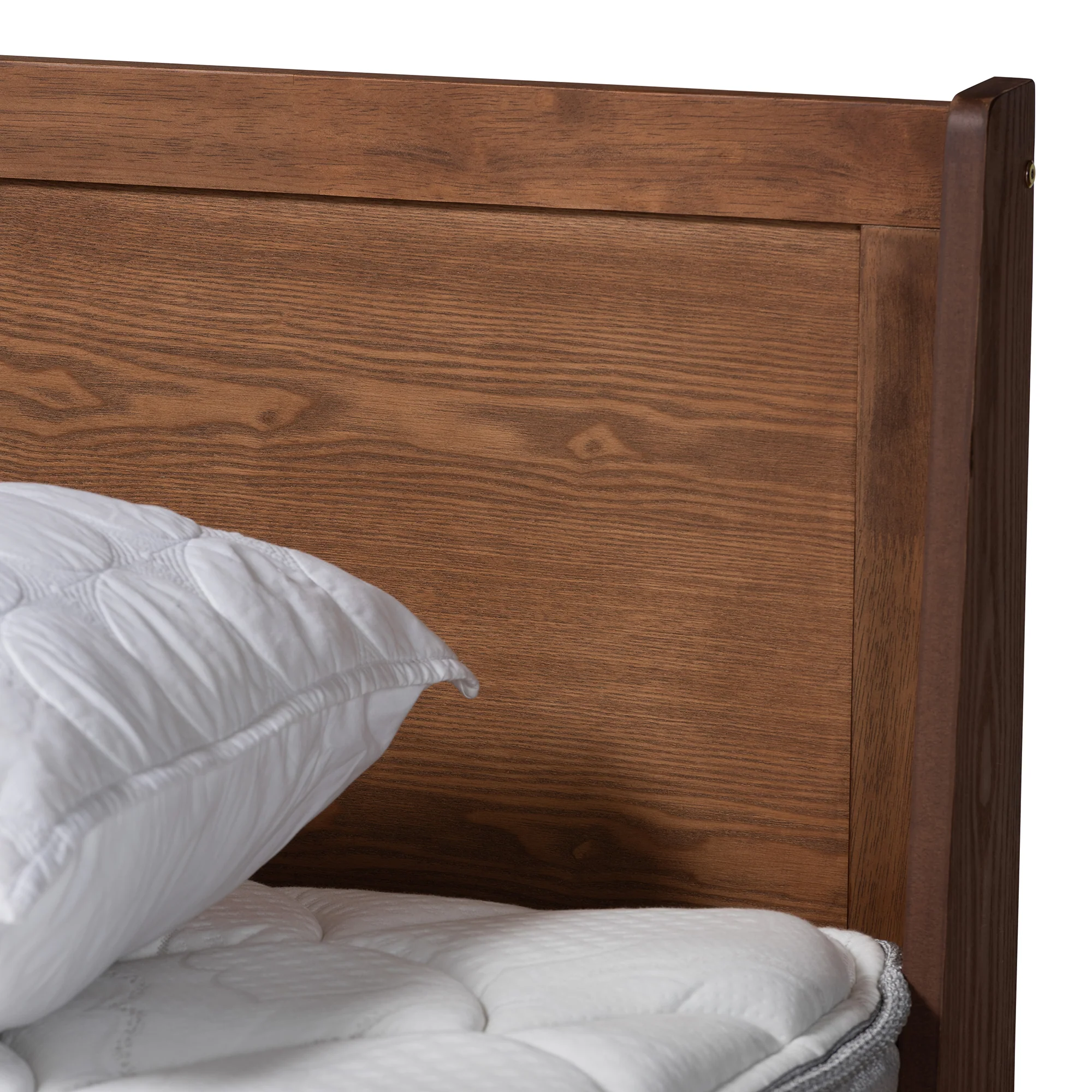 Baxton Studio Macayle Mid-Century Modern Ash Walnut Finished Wood King Size Platform Bed - Image 8
