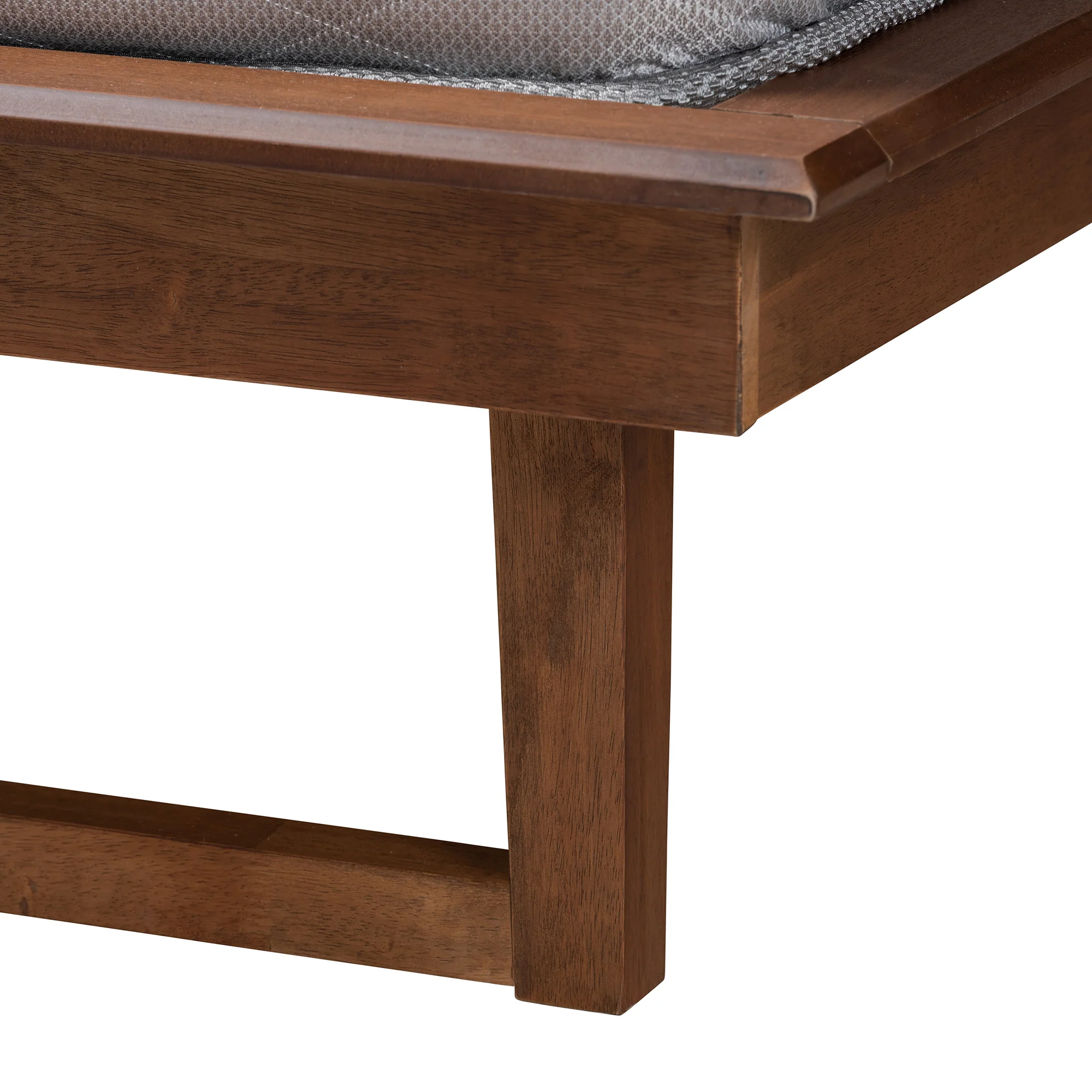 Baxton Studio Macayle Mid-Century Modern Ash Walnut Finished Wood Queen Size Platform Bed - Image 6