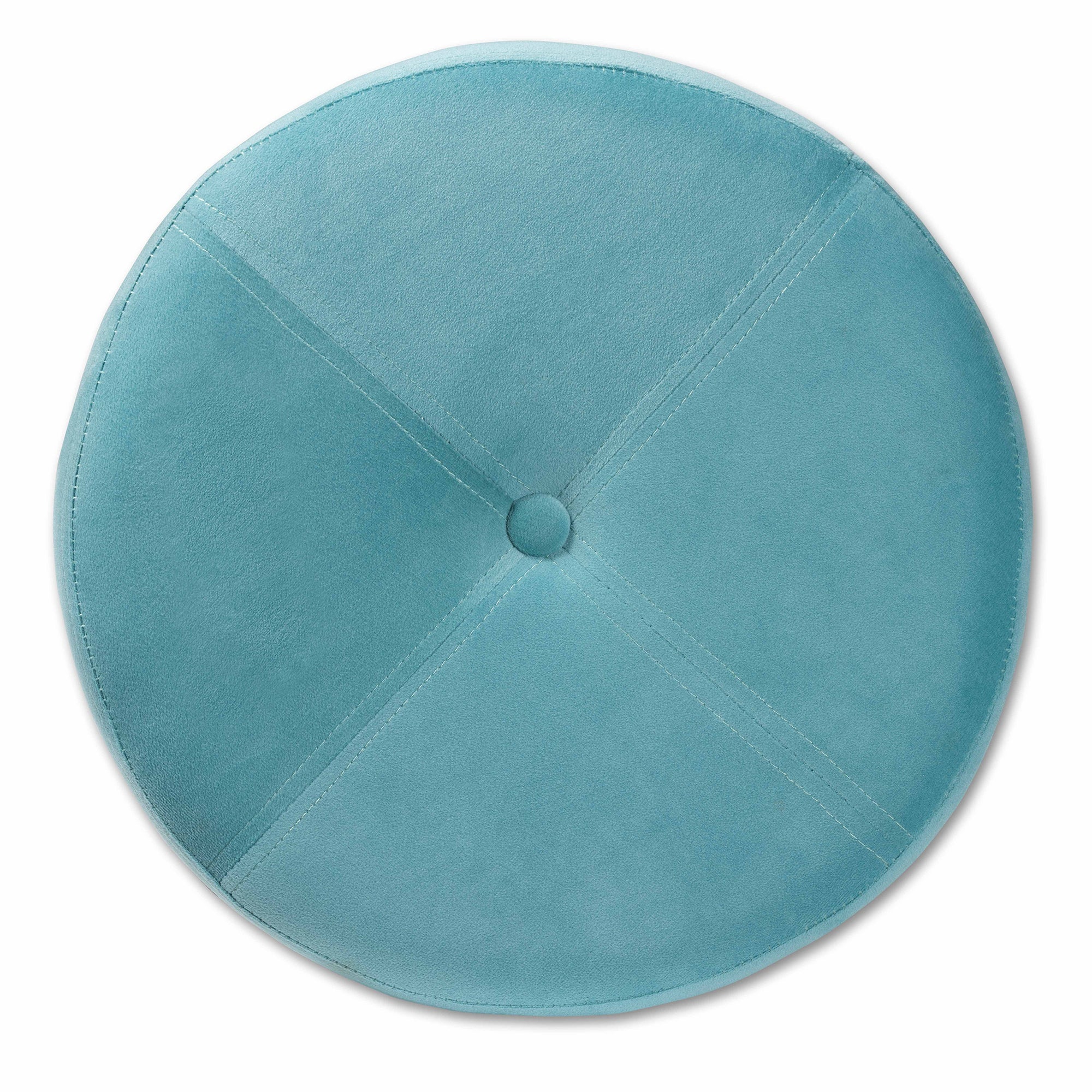 Baxton Studio Malina Contemporary Glam and Luxe Sky Blue Velvet Fabric Upholstered and Gold Finished Metal Storage Ottoman - Image 6