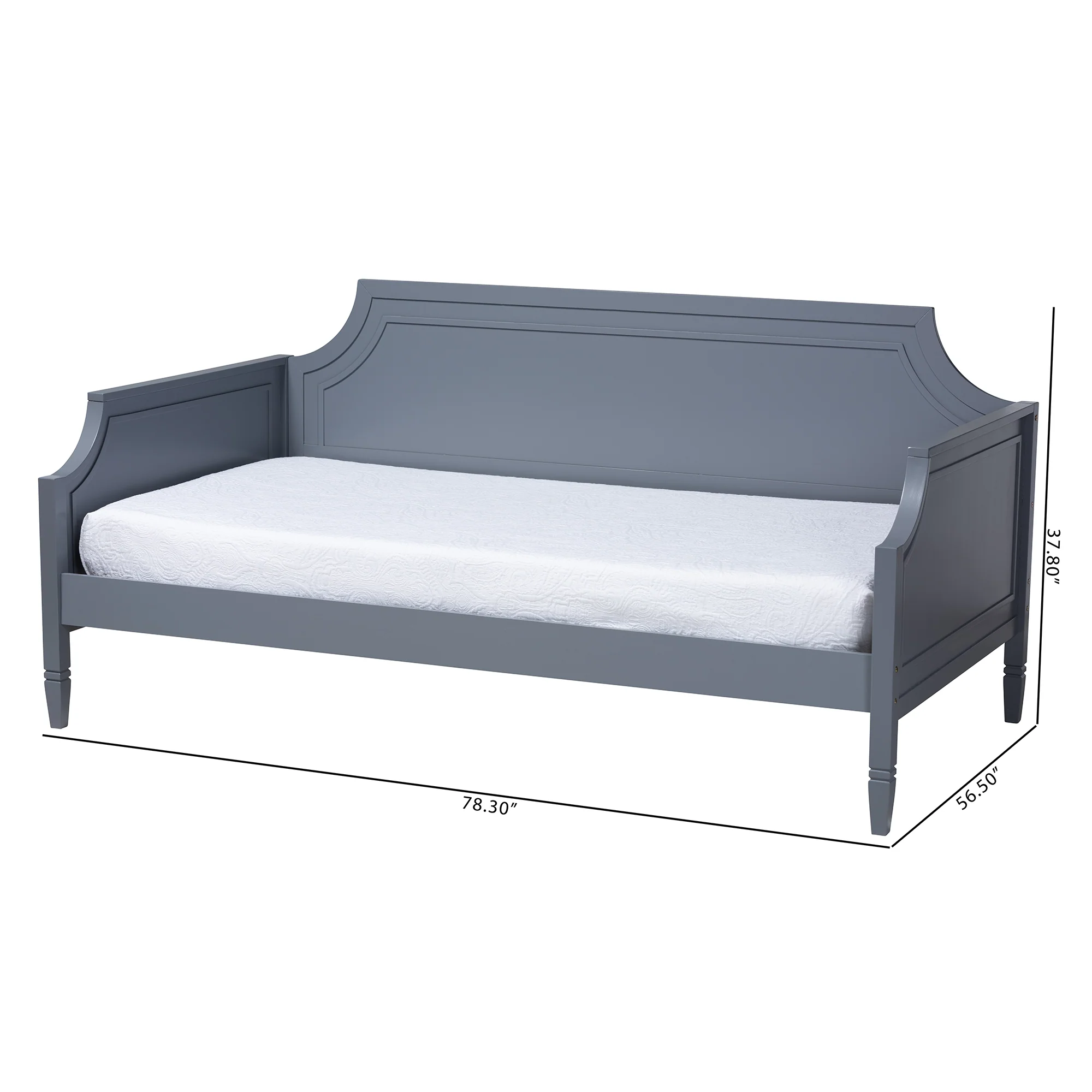 Baxton Studio Mariana Classic and Traditional Grey Finished Wood Full Size Daybed - Image 8