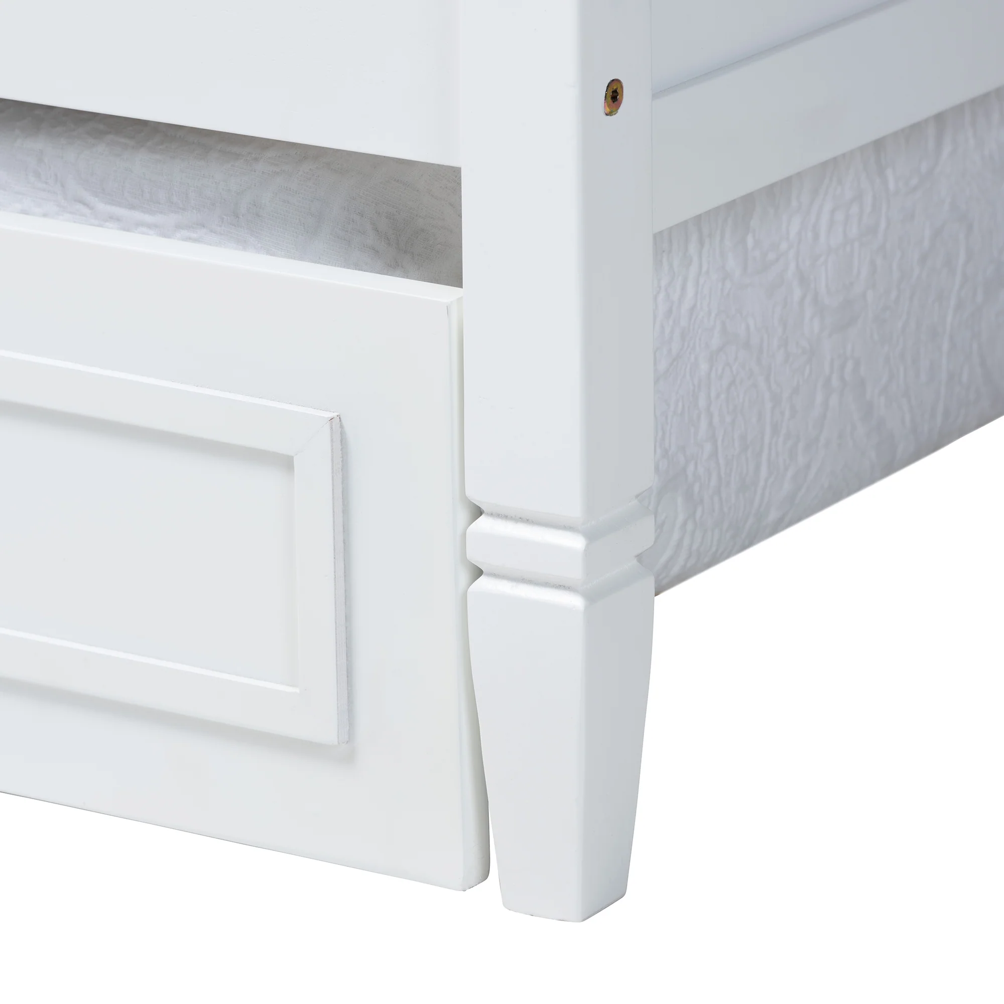 Baxton Studio Mariana Classic and Traditional White Finished Wood Full Size Daybed with Twin Size trundle - Image 10