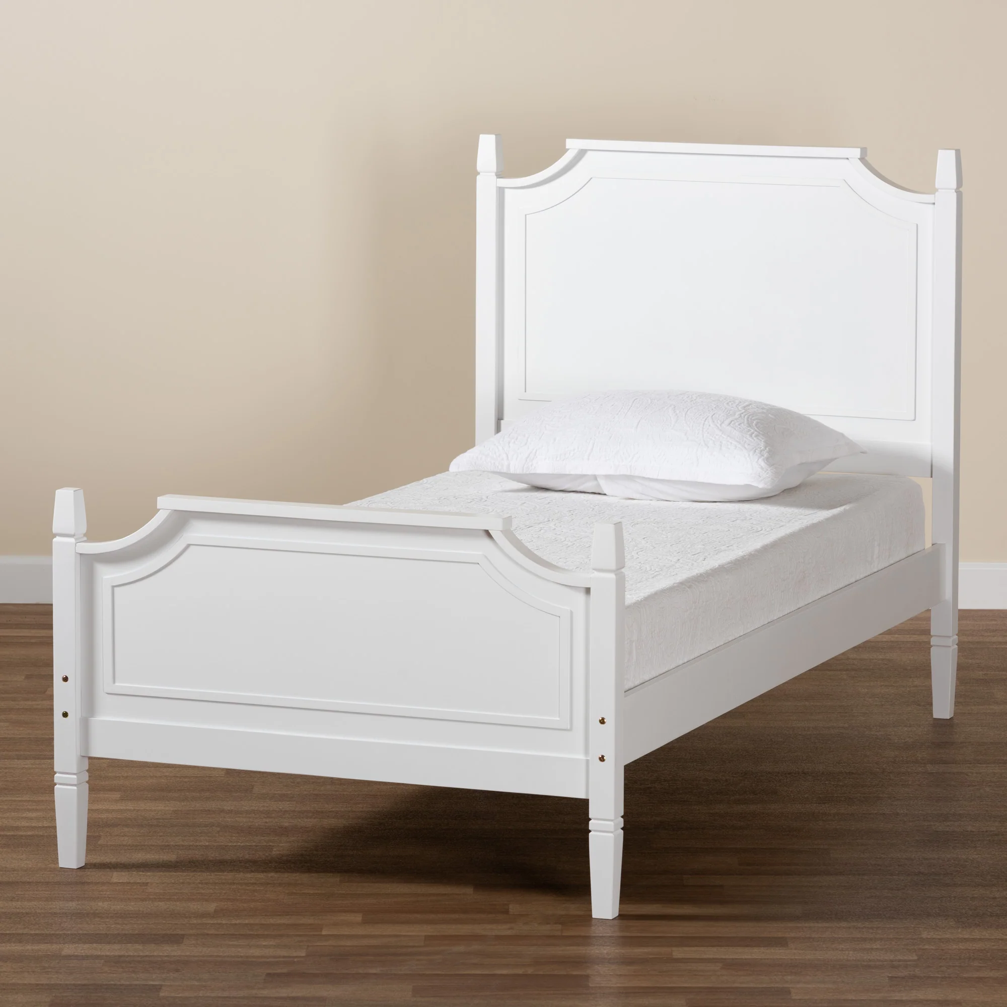 Baxton Studio Mariana Classic and Traditional White Finished Wood Full Size Platform Bed - Image 2