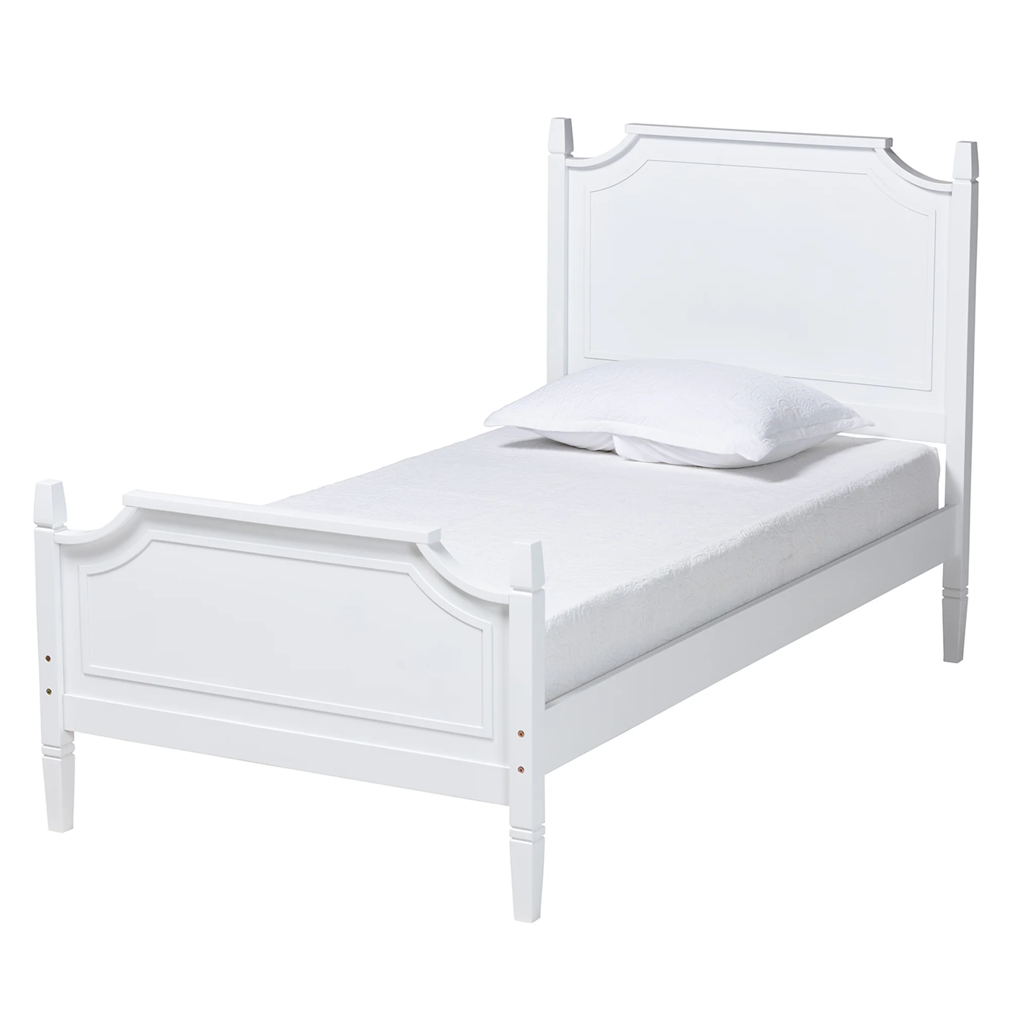 Baxton Studio Mariana Classic and Traditional White Finished Wood Full Size Platform Bed - Image 5