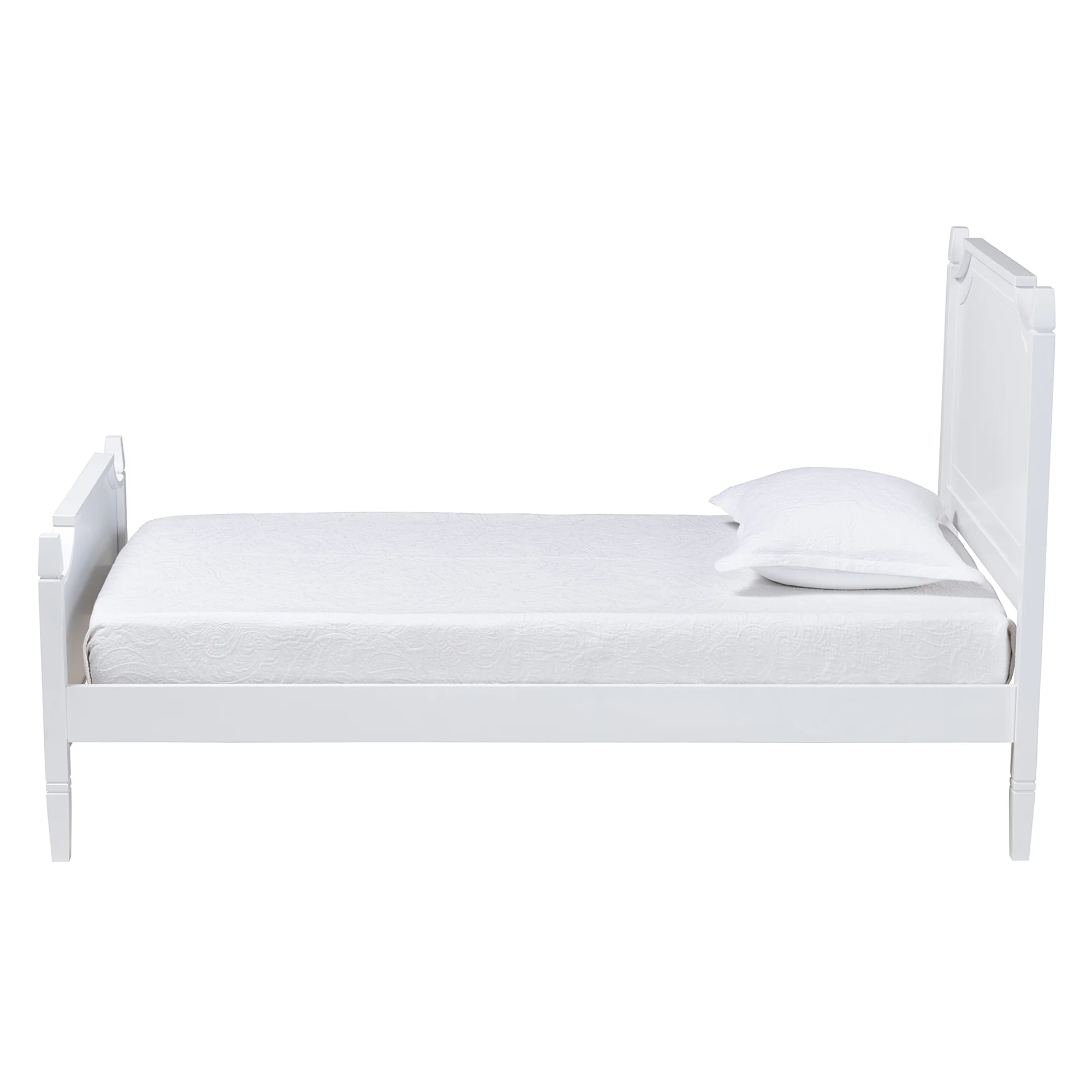 Baxton Studio Mariana Classic and Traditional White Finished Wood Full Size Platform Bed - Image 6