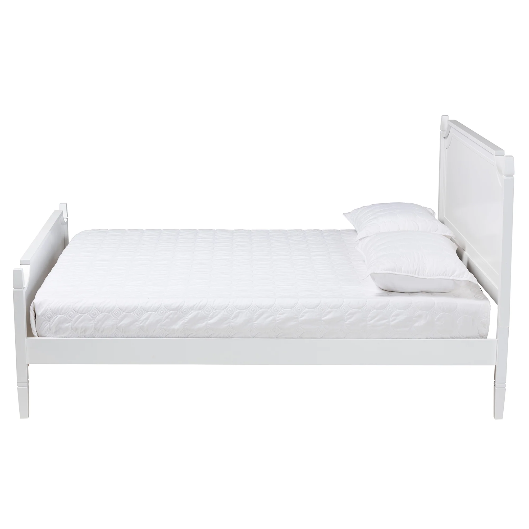 Baxton Studio Mariana Classic and Traditional White Finished Wood Queen Size Platform Bed - Image 5