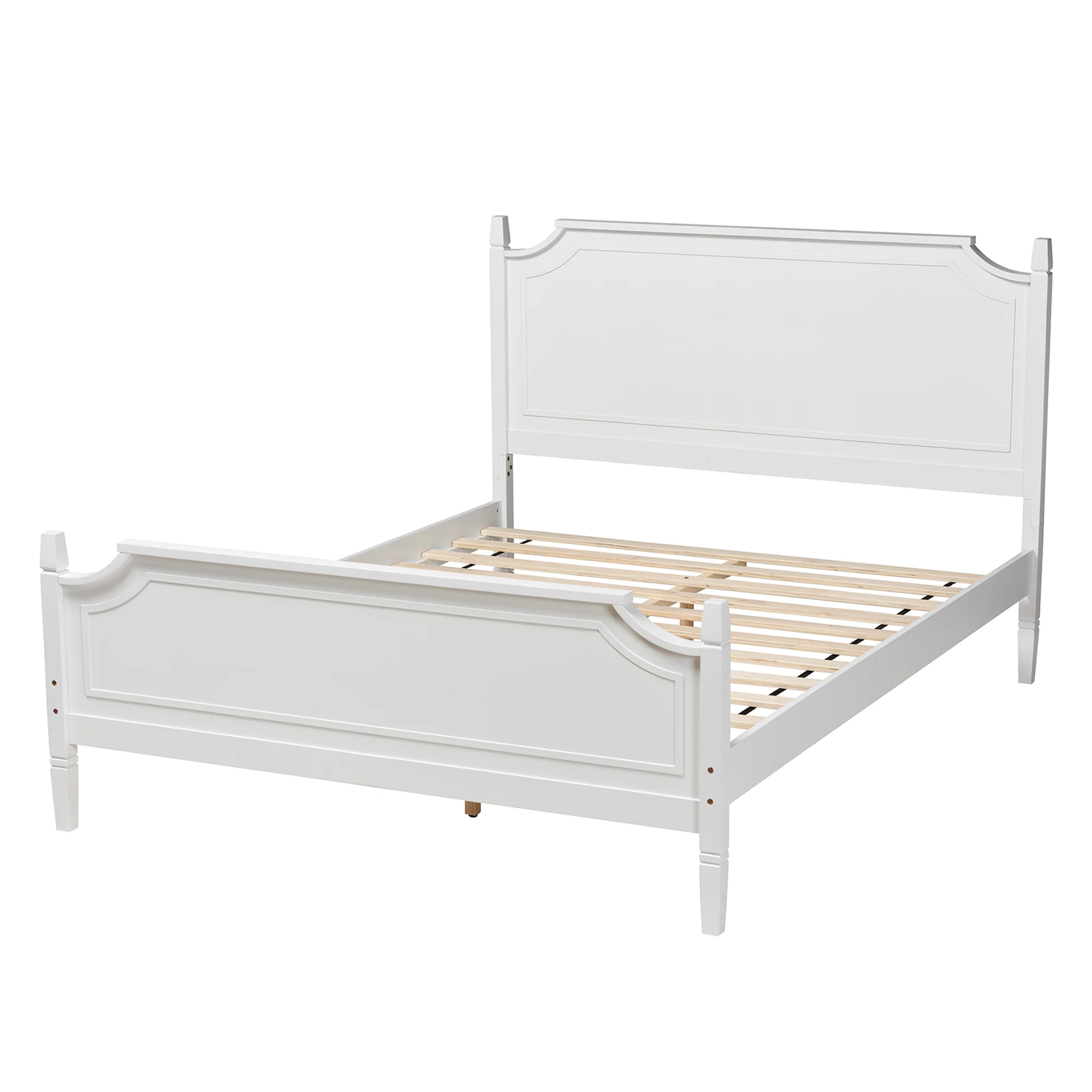 Baxton Studio Mariana Classic and Traditional White Finished Wood Queen Size Platform Bed - Image 6