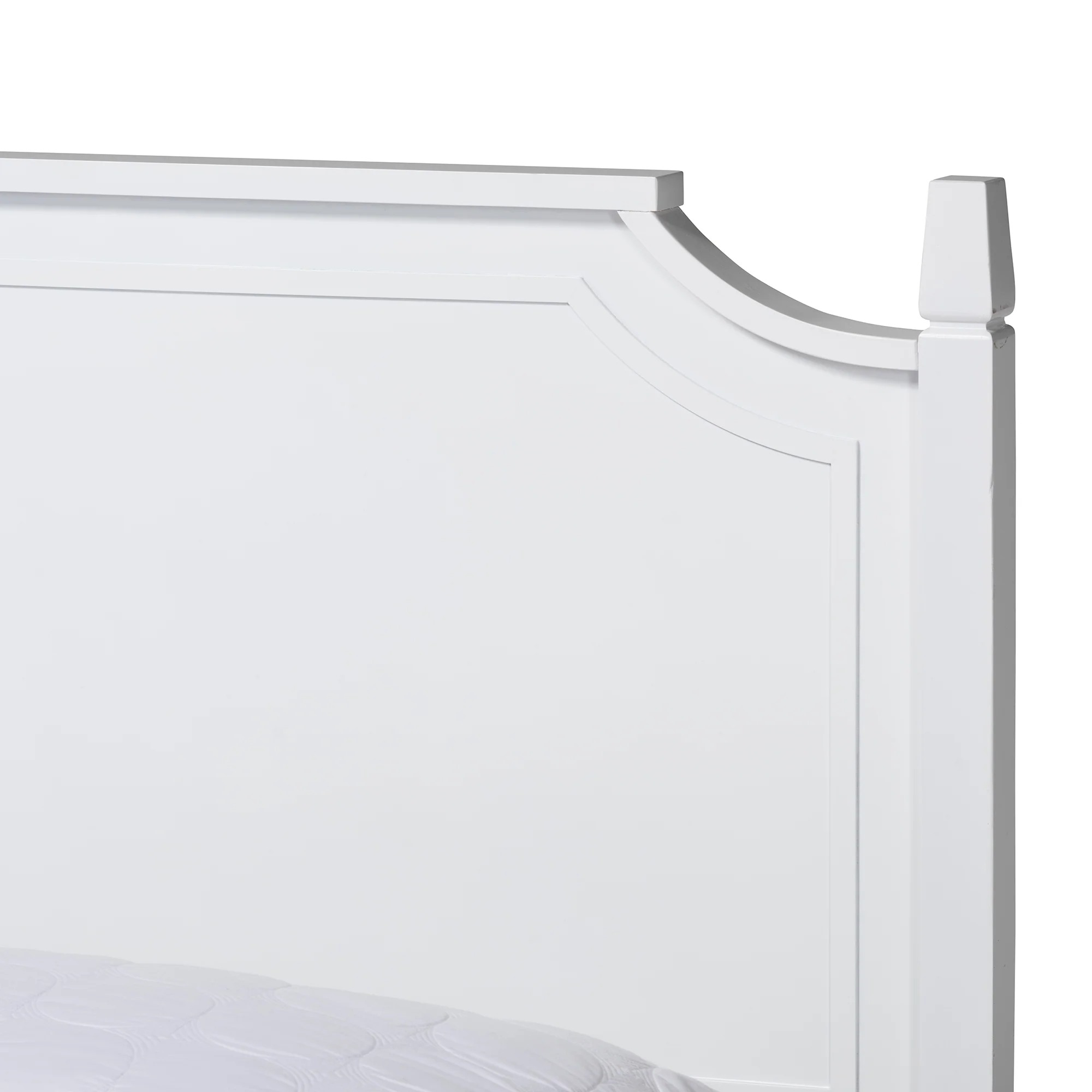 Baxton Studio Mariana Classic and Traditional White Finished Wood Queen Size Platform Bed - Image 7