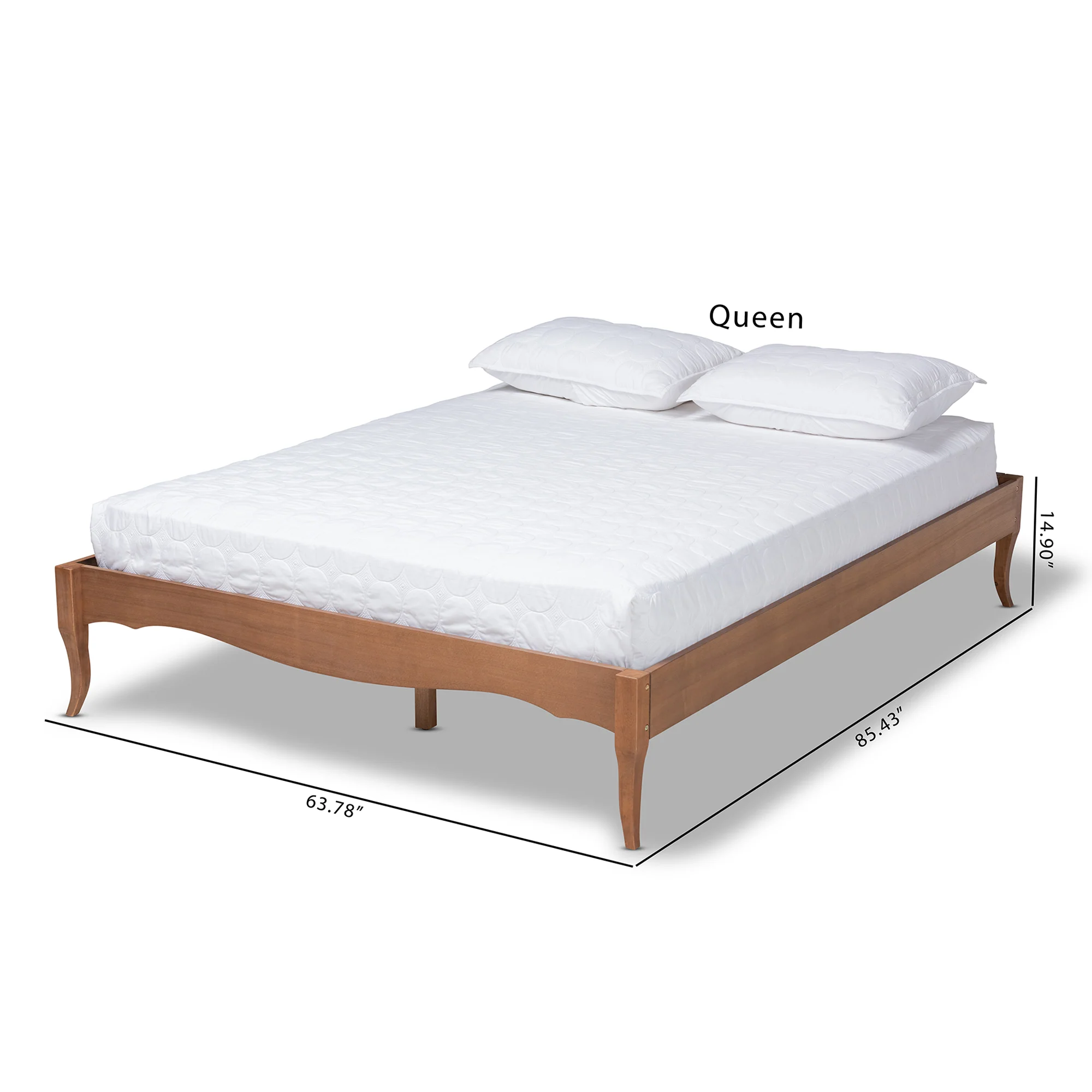 Baxton Studio Marieke Vintage French Inspired Ash Wanut Finished Full Size Wood Bed Frame - Image 2