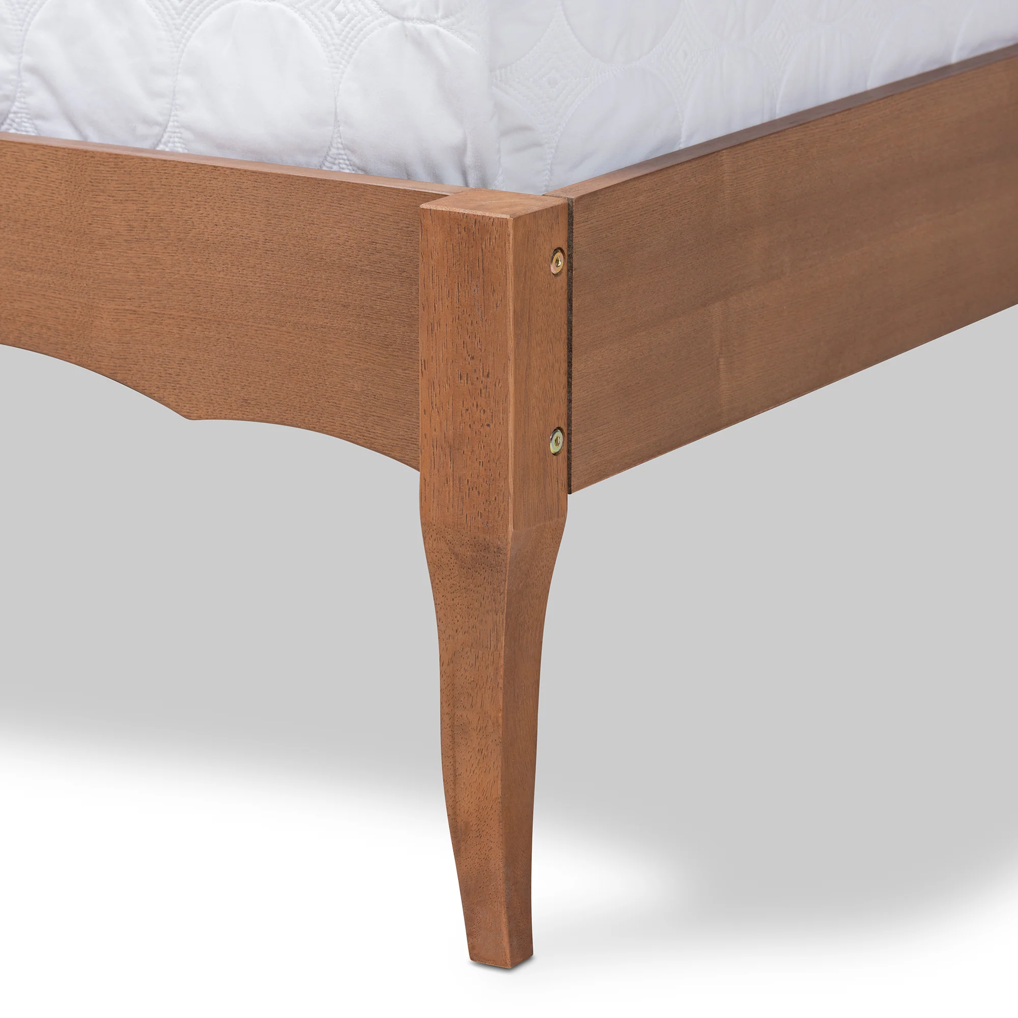 Baxton Studio Marieke Vintage French Inspired Ash Wanut Finished King Size Wood Bed Frame - Image 7