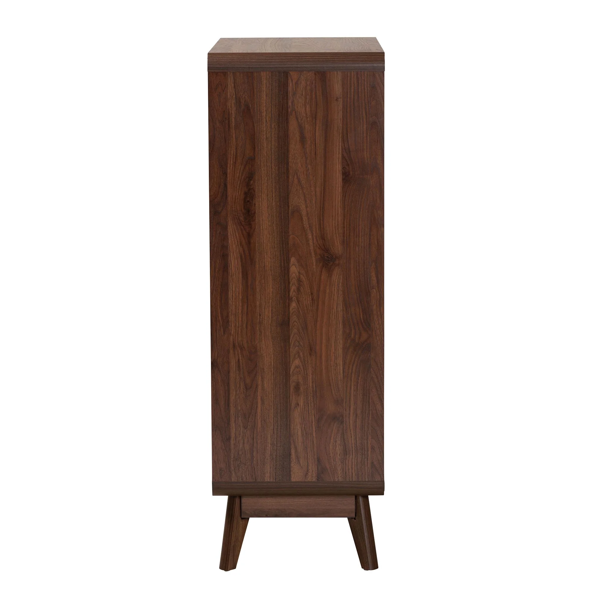 Baxton Studio Markell Mid-Century Modern Transitional Walnut Brown Finished Wood 5-Drawer Storage Chest - Image 7