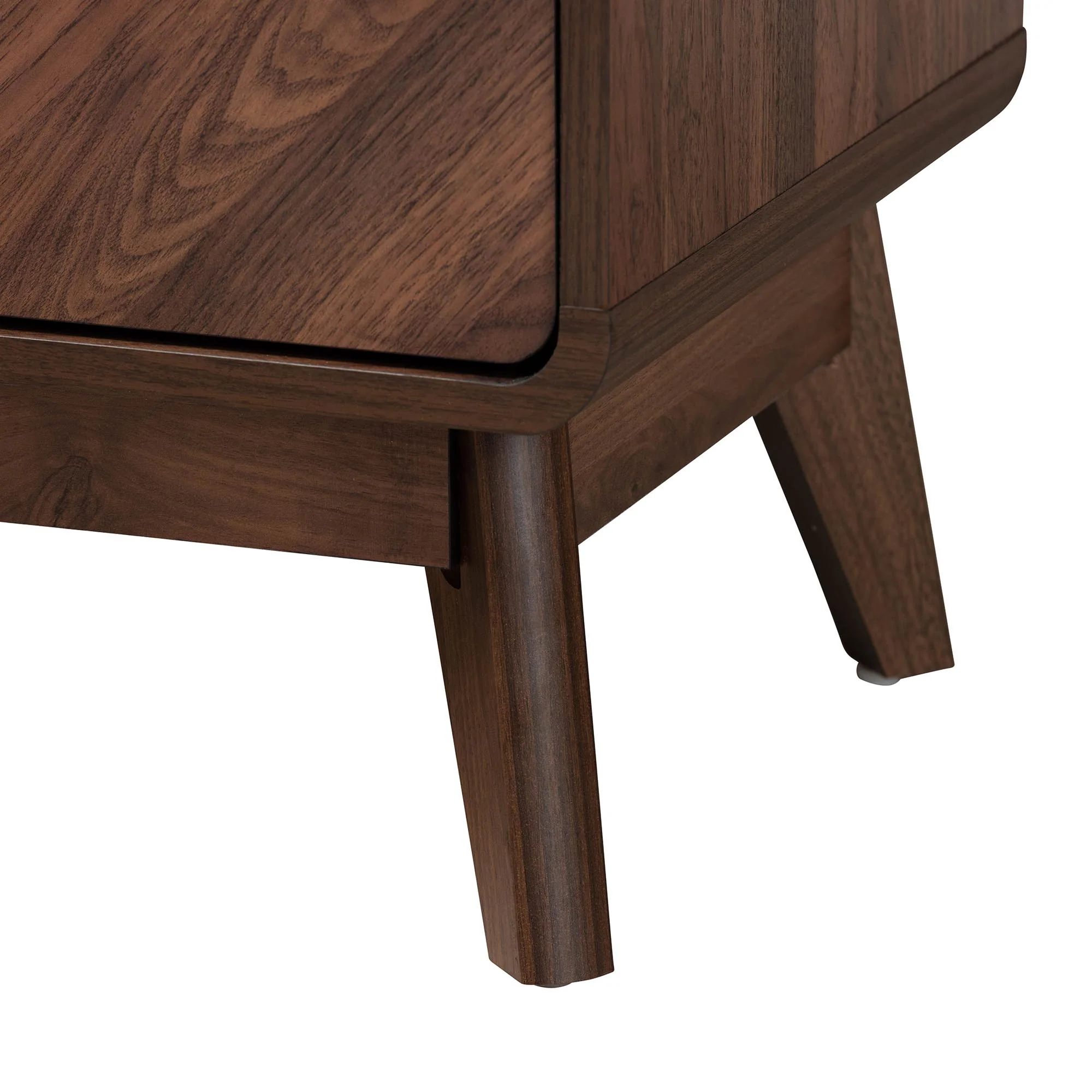 Baxton Studio Markell Mid-Century Modern Transitional Walnut Brown Finished Wood 5-Drawer Storage Chest - Image 9