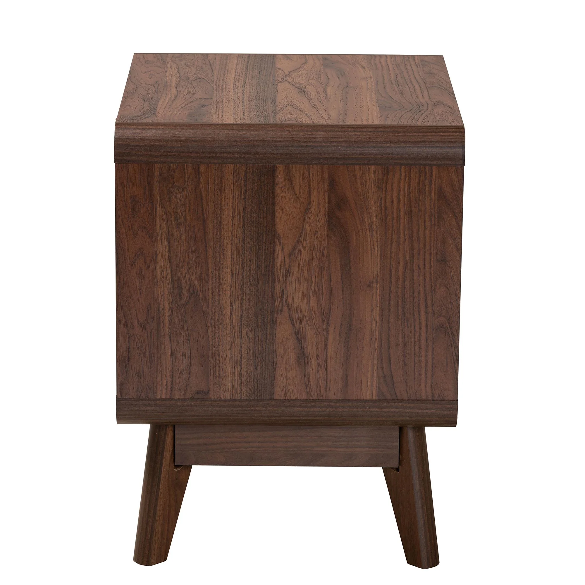 Baxton Studio Markell Mid-Century Transitional Walnut Brown Finished Wood 2-Drawer Nightstand - Image 5
