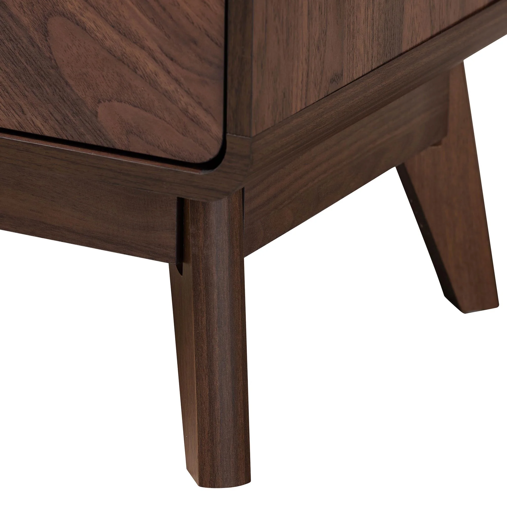 Baxton Studio Markell Mid-Century Transitional Walnut Brown Finished Wood 2-Drawer Nightstand - Image 7