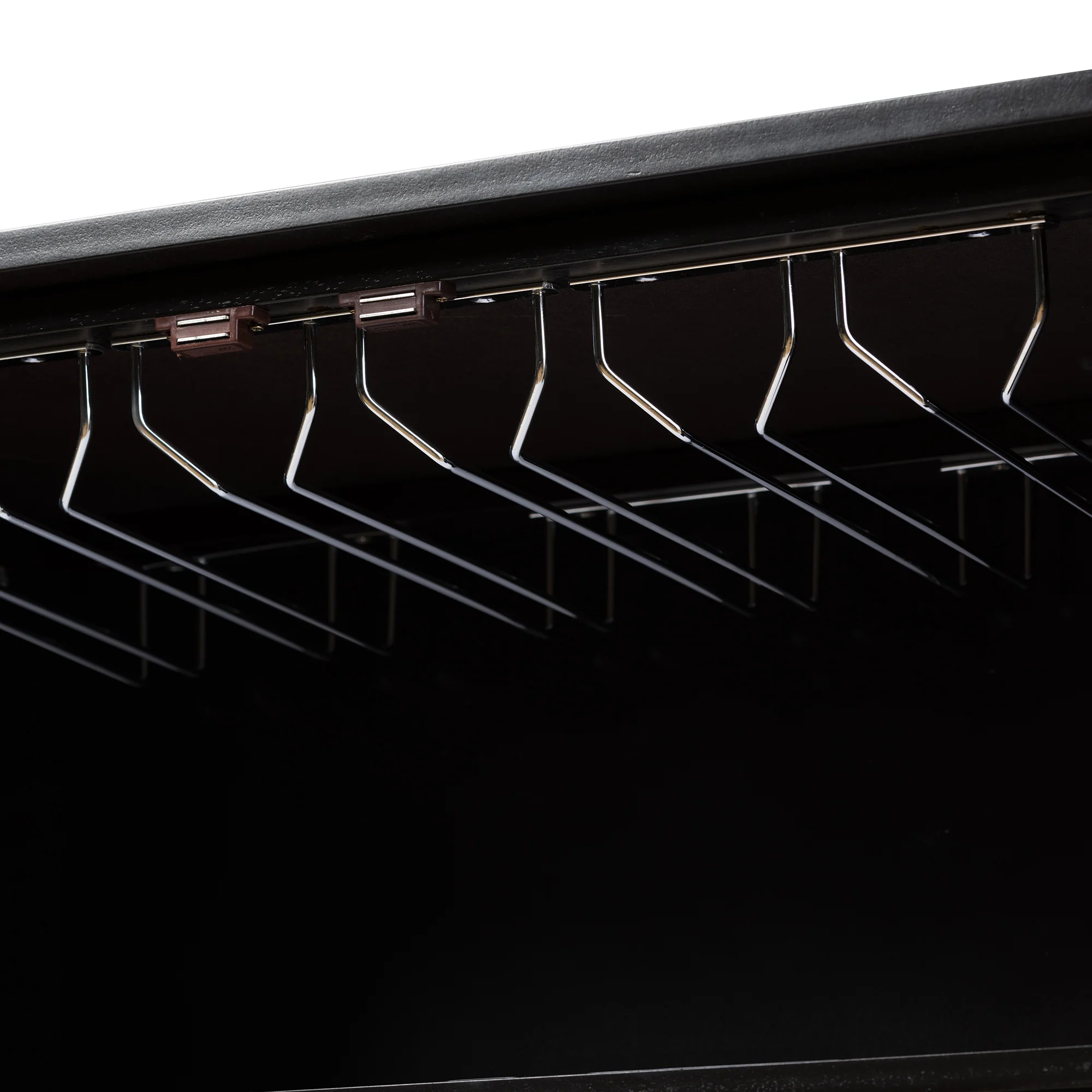 Baxton Studio Marya Mid-Century Modern Dark Brown and Walnut Two-Tone Solid Rubberwood Mdf Veneered Wine Cabinet - Image 7