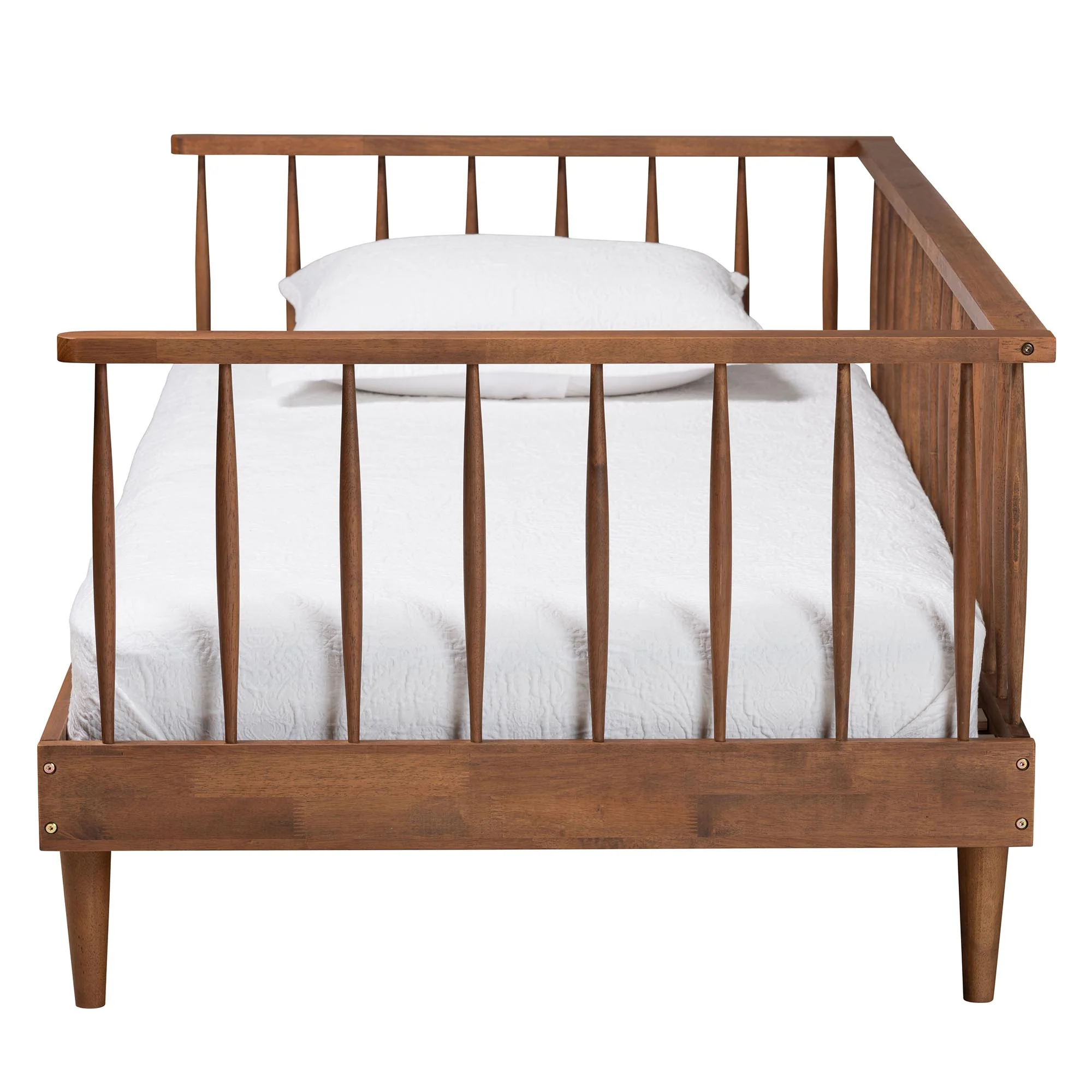 Baxton Studio Matilda Mid-Century Modern Ash Walnut Finished Wood Twin Size Daybed - Image 3