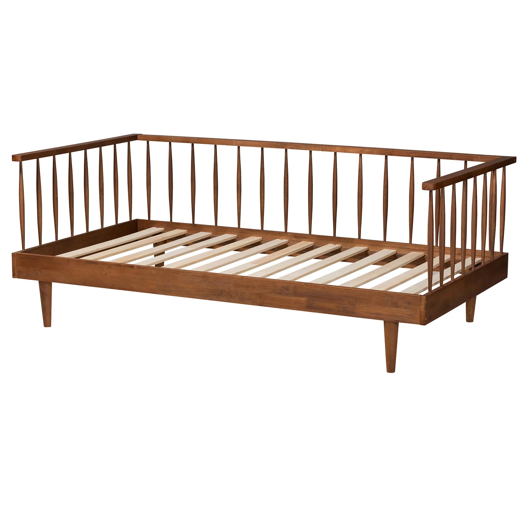 Baxton Studio Matilda Mid-Century Modern Ash Walnut Finished Wood Twin Size Daybed - Image 4