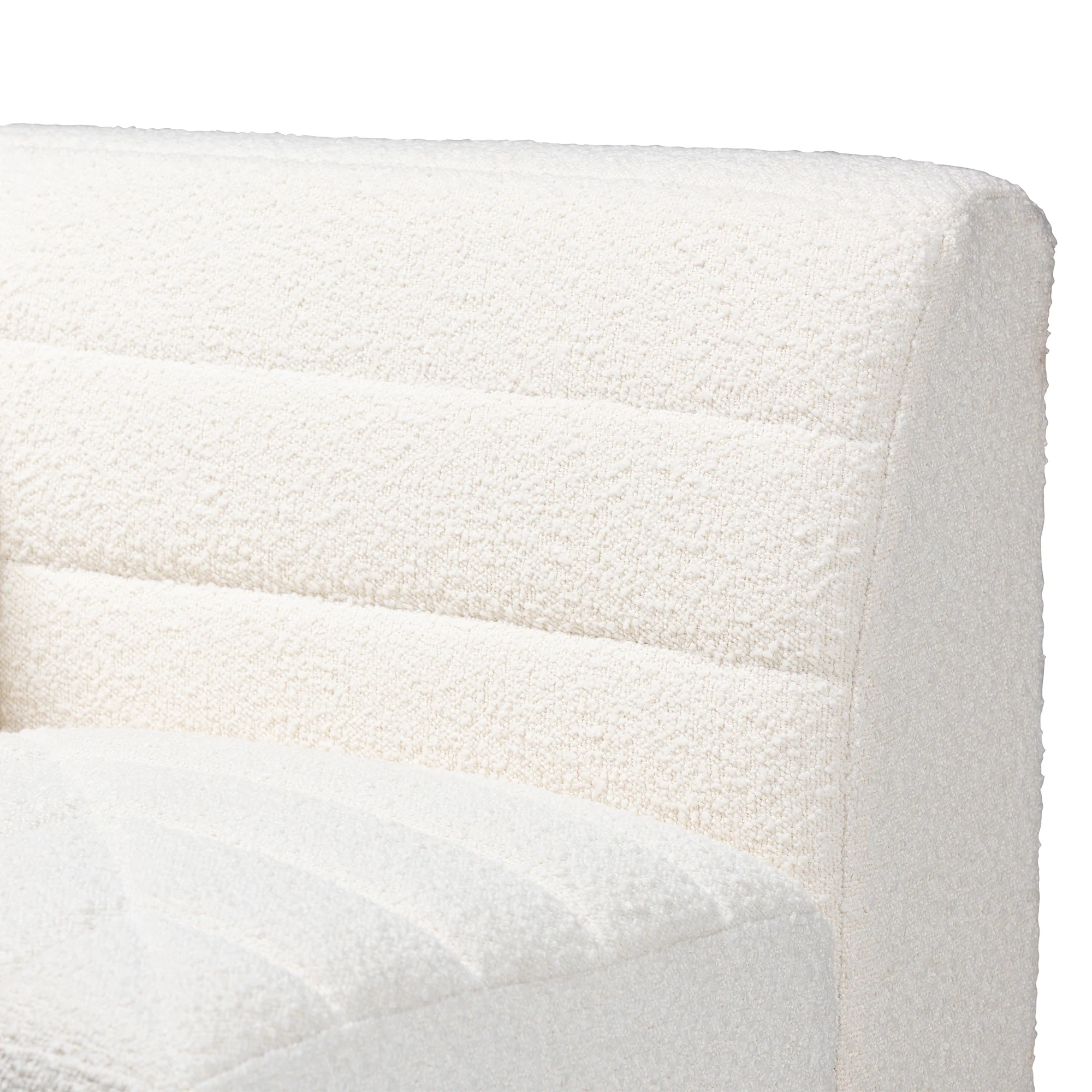 Baxton Studio Maya Modern White Boucle Fabric 4-Piece Modular Sectional Sofa - Image 8