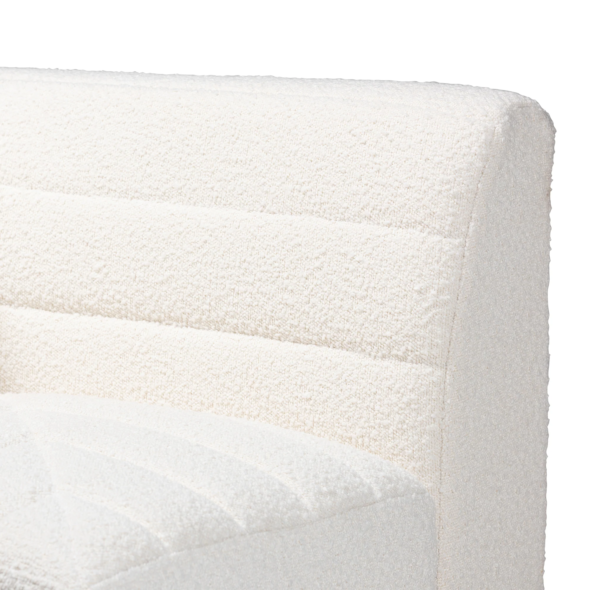 Baxton Studio Maya Modern White Boucle Fabric 5-Piece Modular Sectional Sofa - Image 7