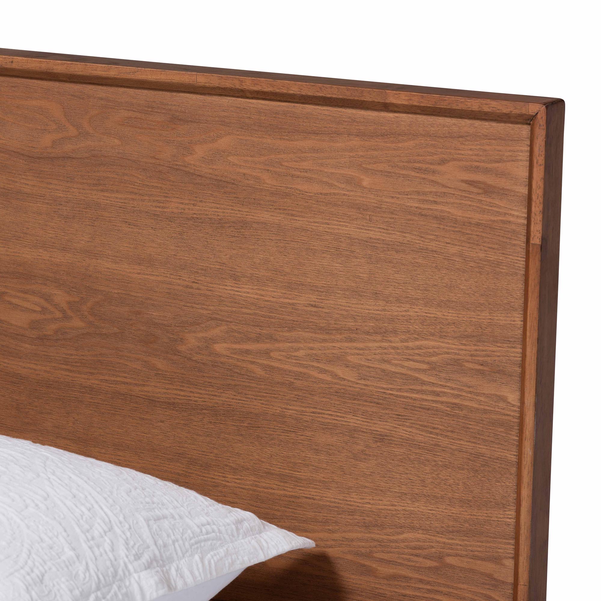 Baxton Studio Melora Mid-Century Modern Walnut Brown Finished Wood and Rattan Twin Size 3-Piece Bedroom Set - Image 11