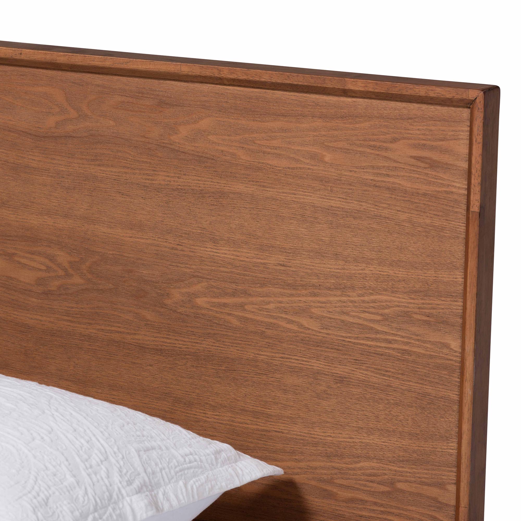 Baxton Studio Melora Mid-Century Modern Walnut Brown Finished Wood and Rattan Twin Size 5-Piece Bedroom Set - Image 3